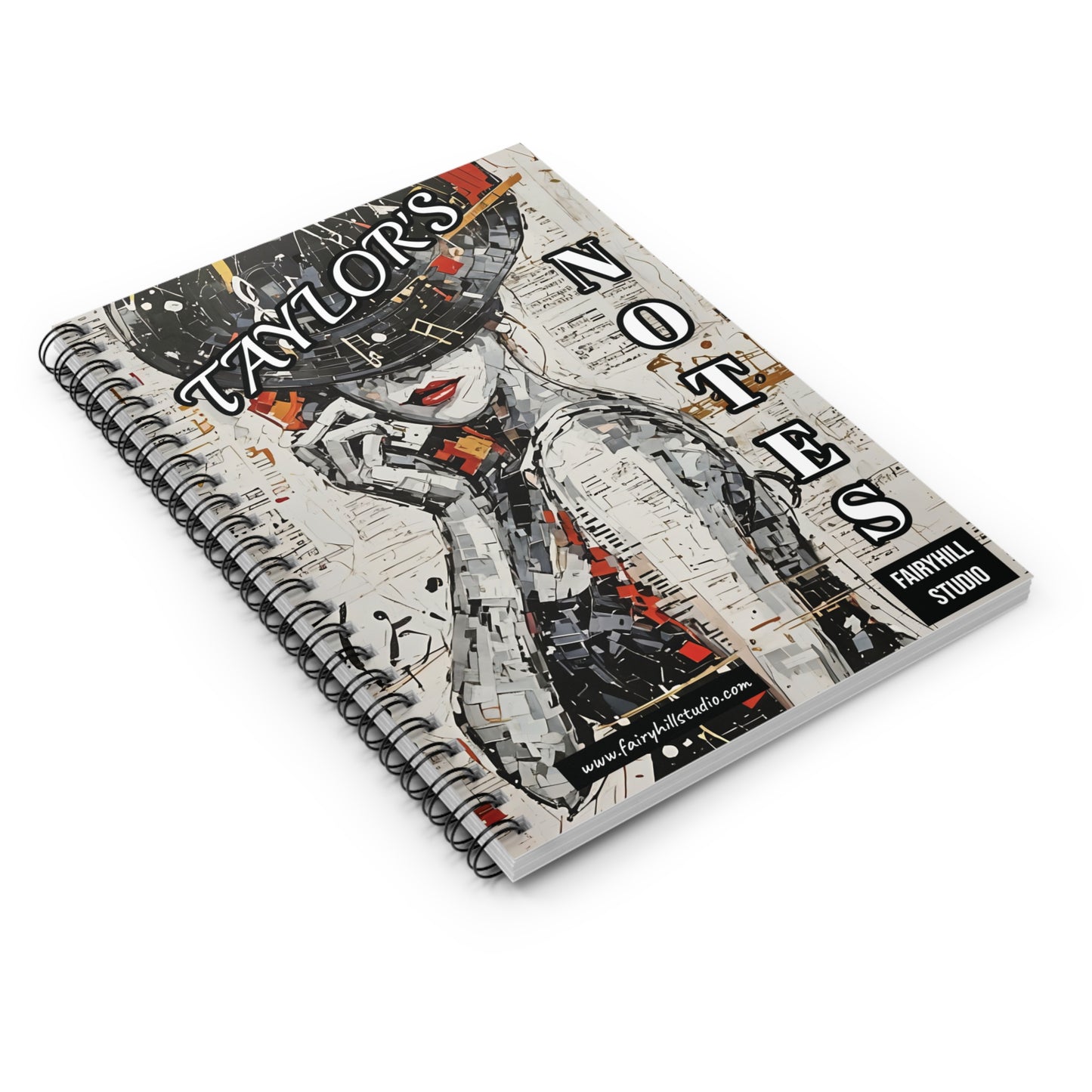 Personalized Spiral Notebook Pop Star Taylor,s notes - Ruled Line