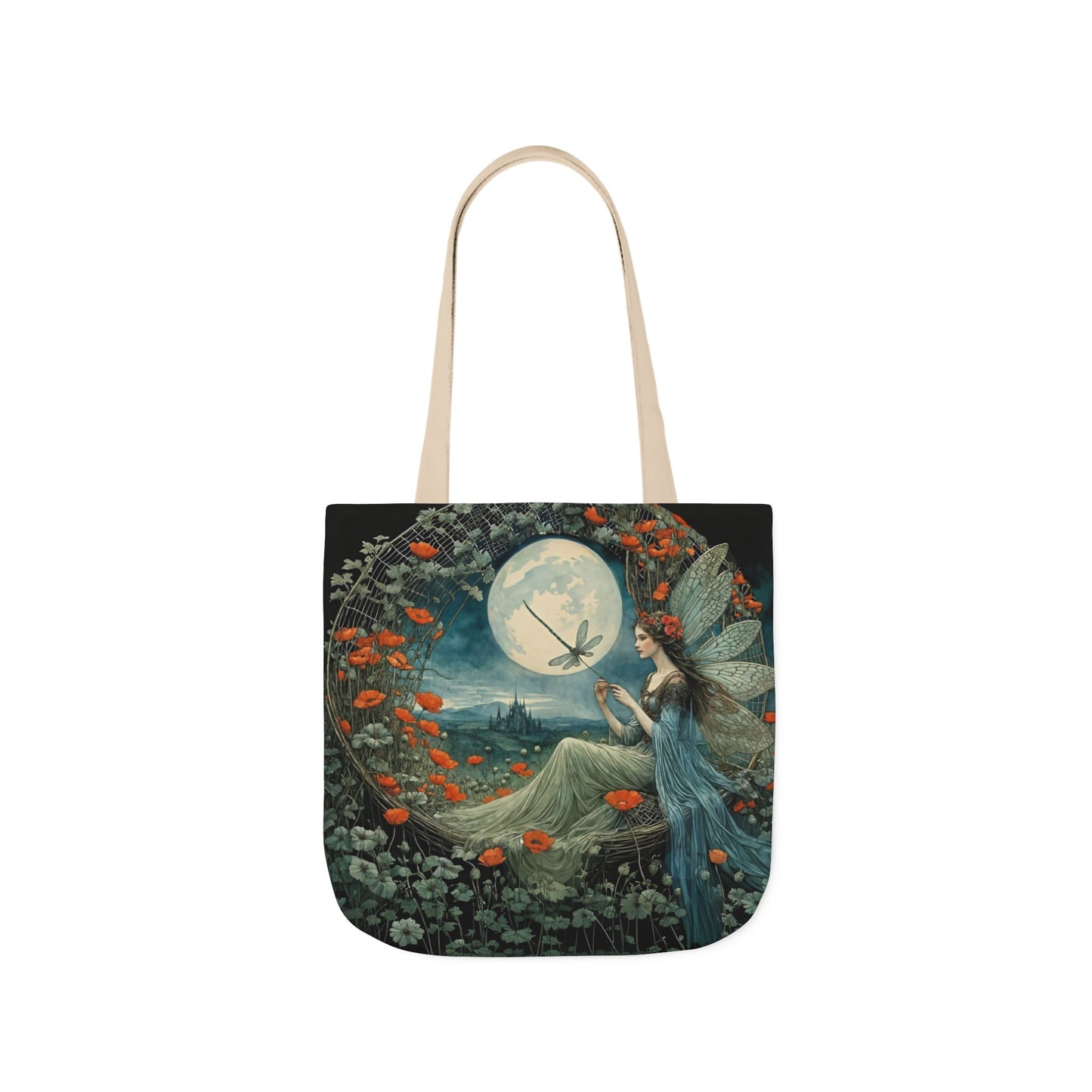 Colorful Moon fairy -Inspired Canvas Tote Bag - Perfect for Beach Days, Eco-Friendly Shopping, and Summer Fun!