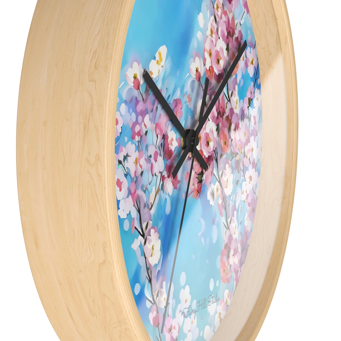 Blooming Blossoms Wall Clock | Floral Home Decor | Springtime Style, Gift for Nature Lovers, Office or Living Room Decoration