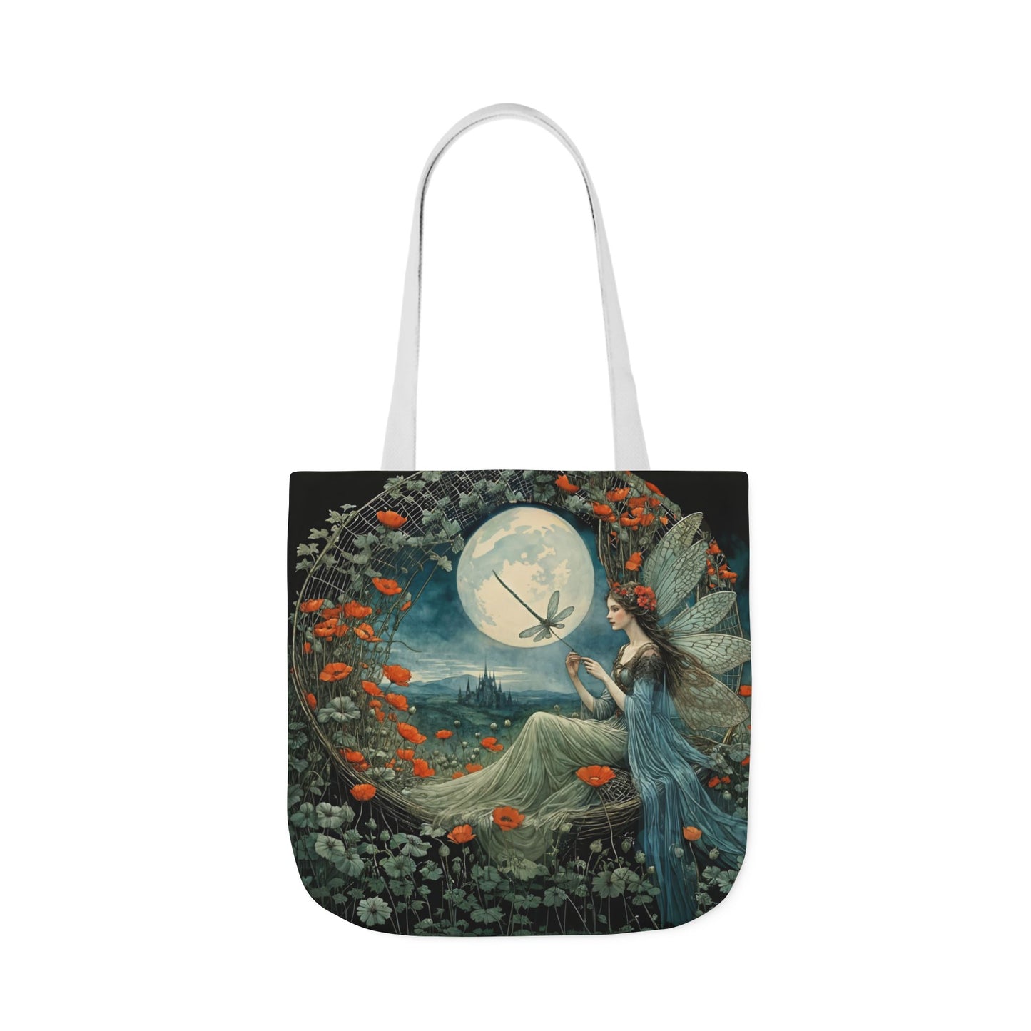 Colorful Moon fairy -Inspired Canvas Tote Bag - Perfect for Beach Days, Eco-Friendly Shopping, and Summer Fun!