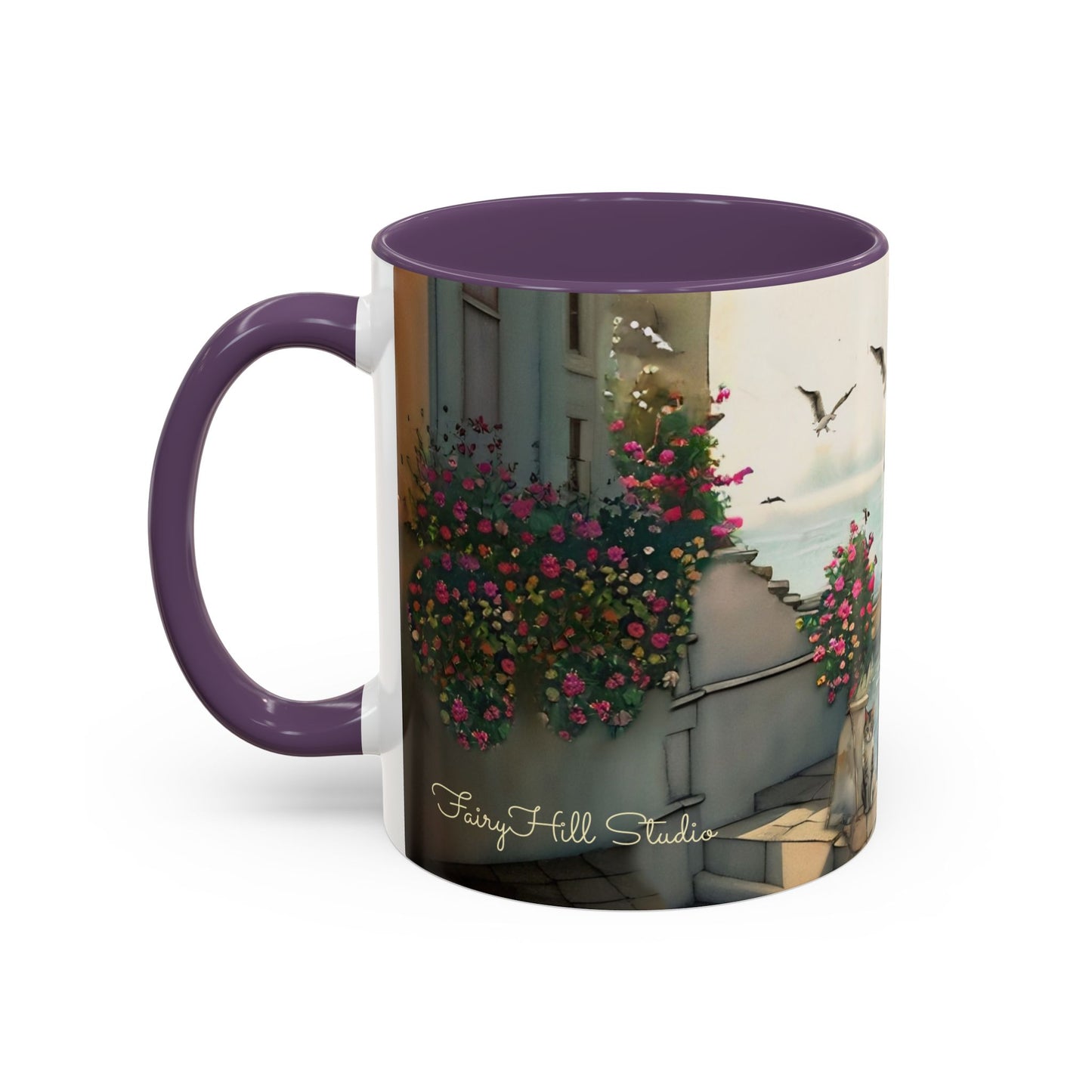 Harbour cats Art-Themed Coffee Mug - 11 & 15oz Accent Mug for Cat Lovers