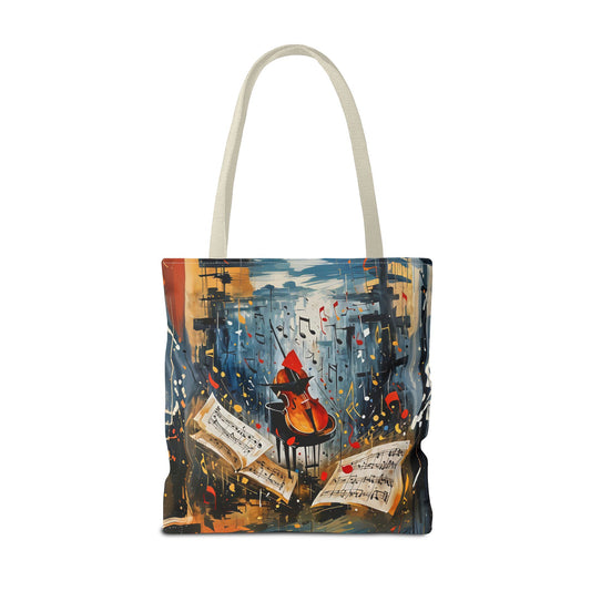 Vibrant Abstract Art Tote Bag - Colorful Swirls & Spirals