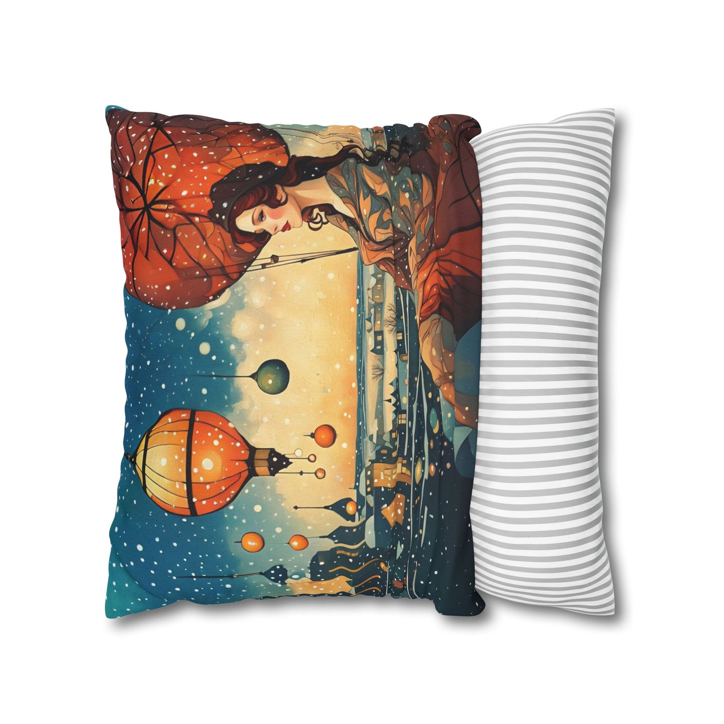 Elegant Dragonfly Art Pillowcase | Decorative Cushion Cover, Home Decor, Gift Idea, Bohemian Style, Christmas Decoration