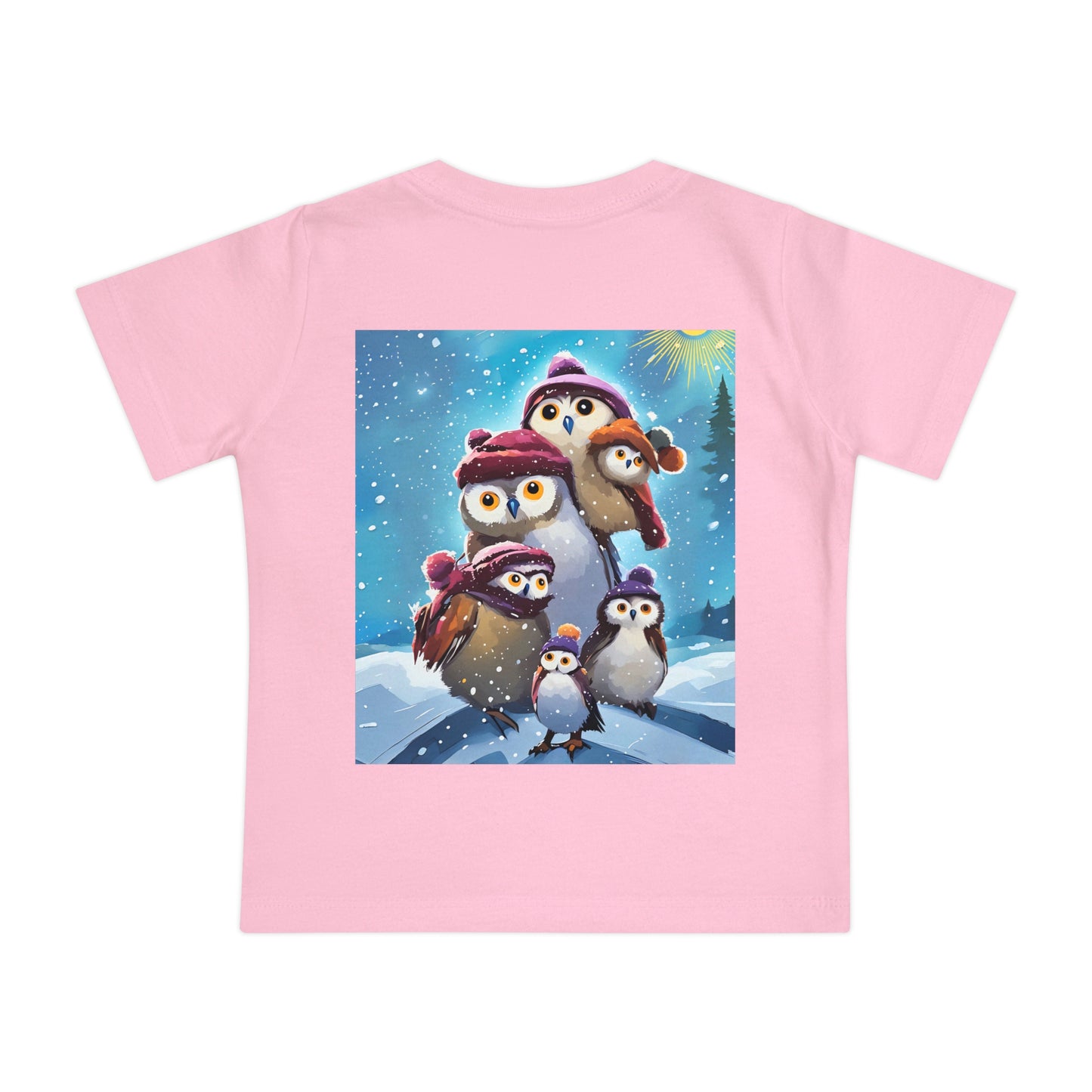 Winter Owls and Penguins Baby T-Shirt