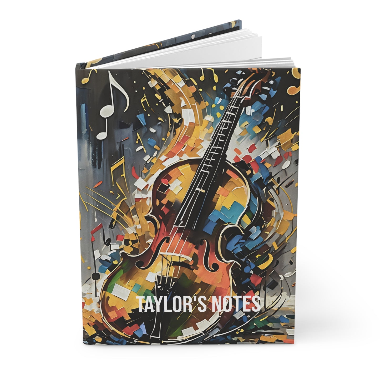 Violin Music Notes Hardcover Journal Matte - Gift for Music Lovers