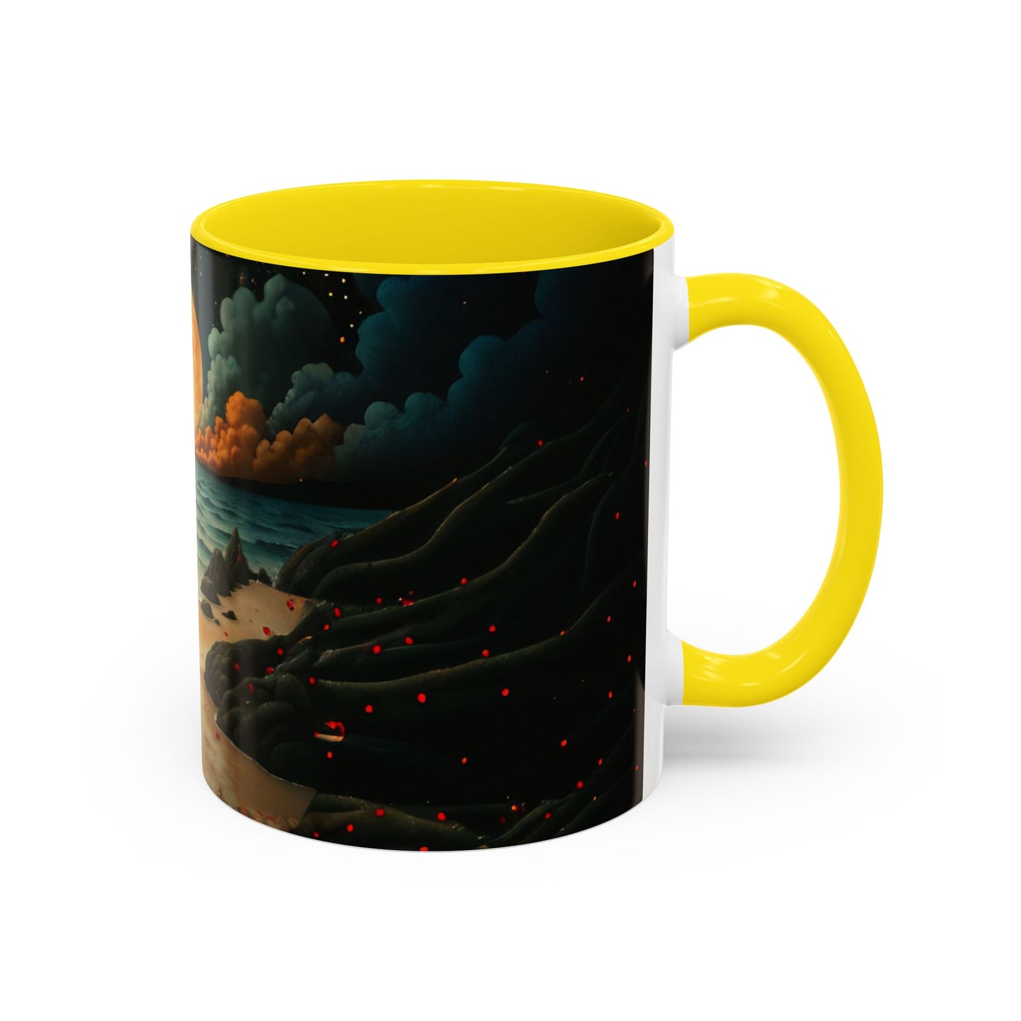 Moon girl wit red hat Art-Themed Coffee Mug - 11 & 15oz Accent Mug for Musroom Fsiry Lovers