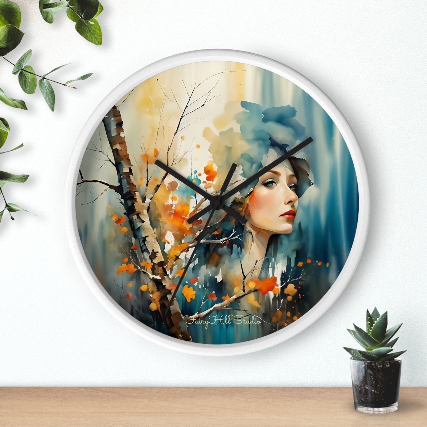 Artistic Woman Wall Clock | Home Decor | Unique Gift | Modern Clock | Wall Art | Feminine Design | Statement Piece