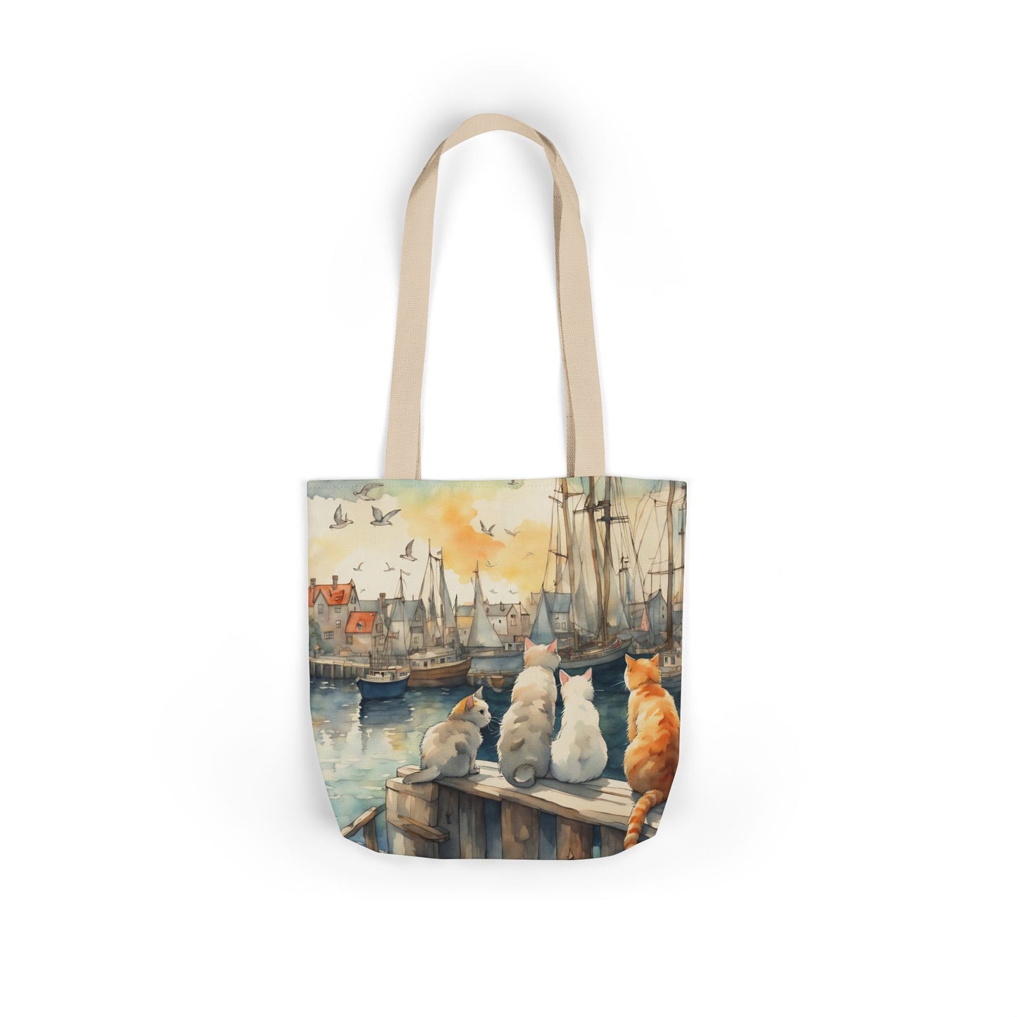 Cats And The City FairyHill Studio Red phone- Canvas Tote Bag - Perfect for Beach Days, Eco-Friendly Shopping, and Summer Fun!