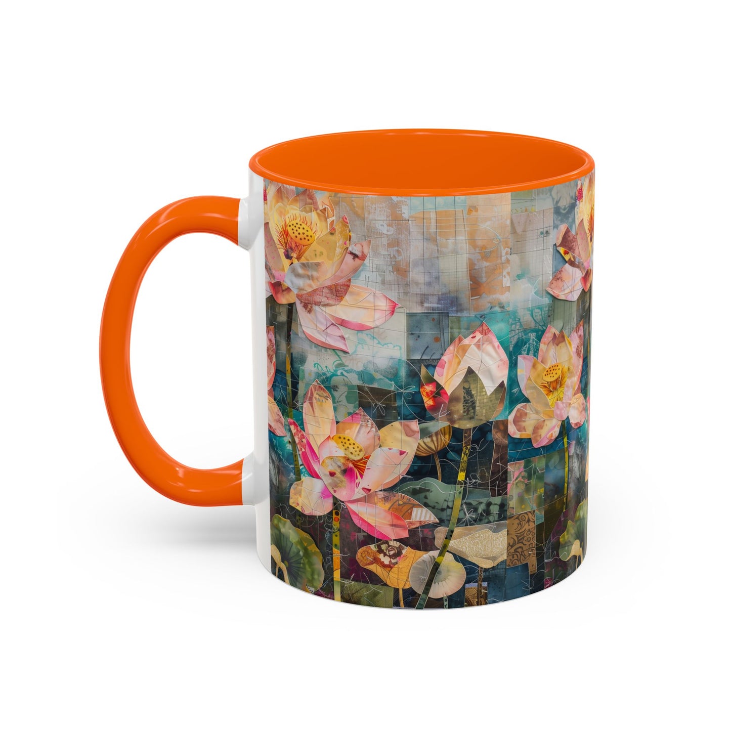 Mug - Pink Water Lilies Pond Watercolor Art by Fairyhill Studio - 11oz