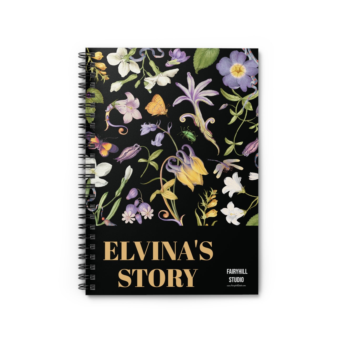 Personalized Wild flowers Spiral Notebook - Ruled Line