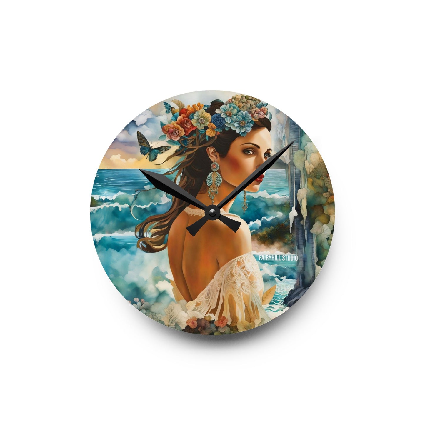 Wall Clock - Beauty in Tropical Paradise Acrylic Wall Clock