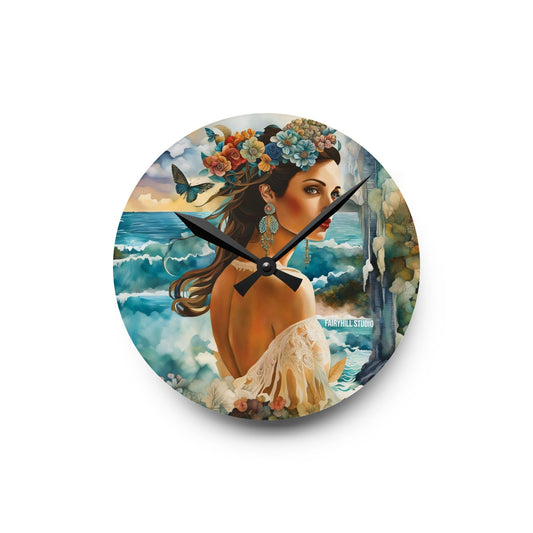 Wall Clock - Beauty in Tropical Paradise Acrylic Wall Clock
