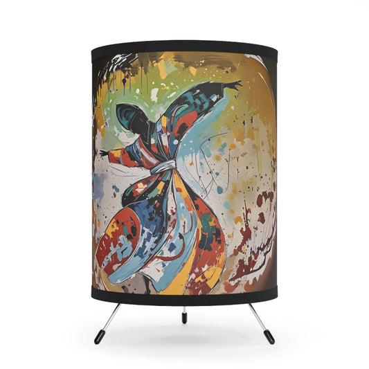 Tripod Lamp, Rumi Quote Design - Home Decor