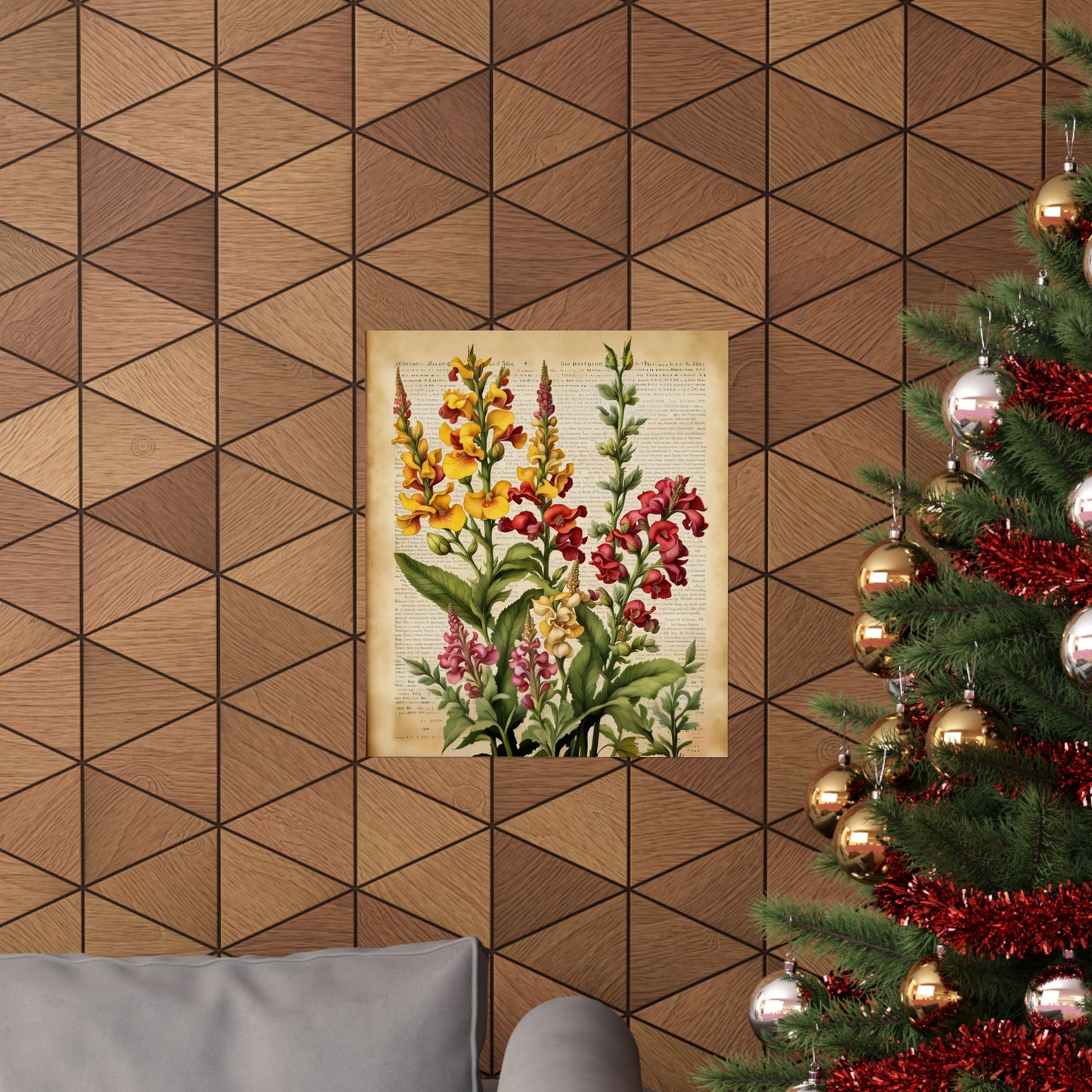 Botanical Vertical Posters - Vintage Antirrhinum Snapdragons