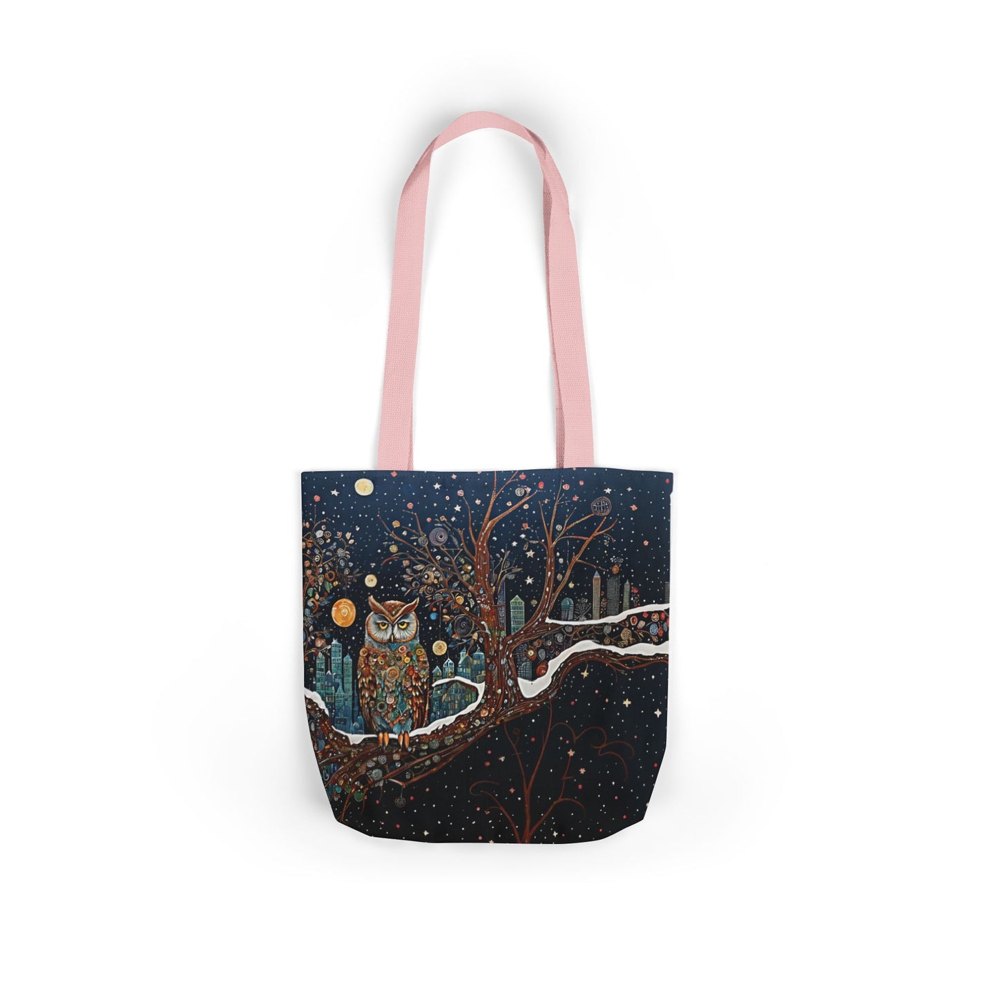 Colorful night Owl -Inspired Canvas Tote Bag - Perfect for Beach Days, Eco-Friendly Shopping, and Summer Fun!