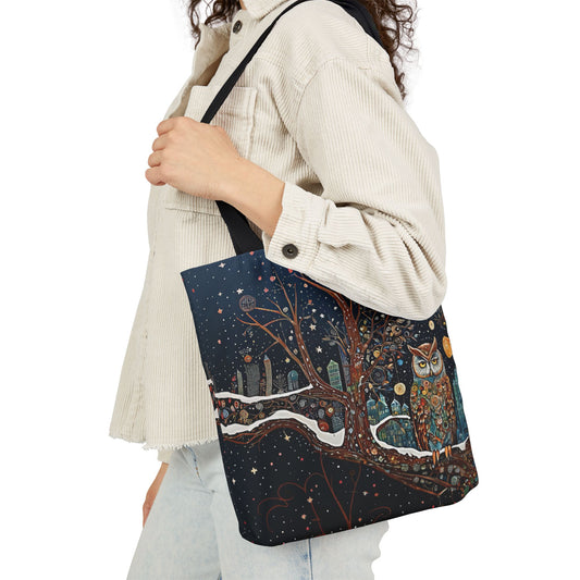 Colorful  night Owl -Inspired Canvas Tote Bag - Perfect for Beach Days, Eco-Friendly Shopping, and Summer Fun!