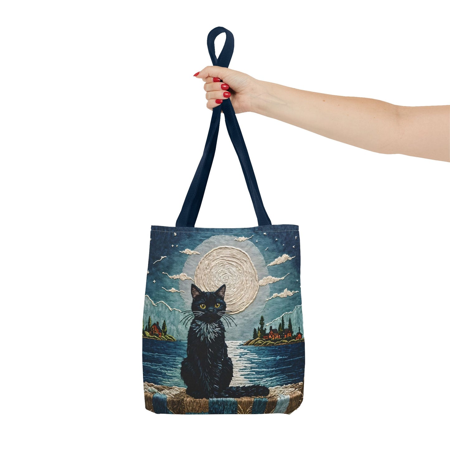 Black Cat Moonlight Tote Bag