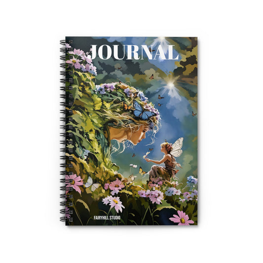 Spiral Notebook - Nature Fairy Offering Gifts & Thanks to Nature Goddess