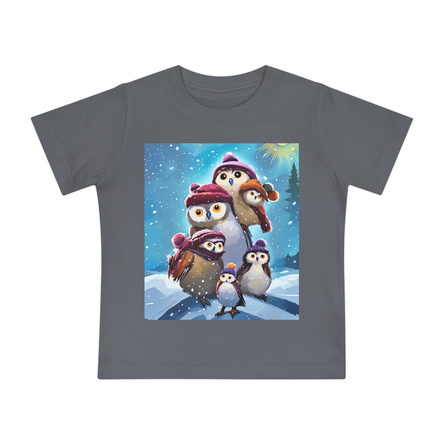 Winter Owls and Penguins Baby T-Shirt