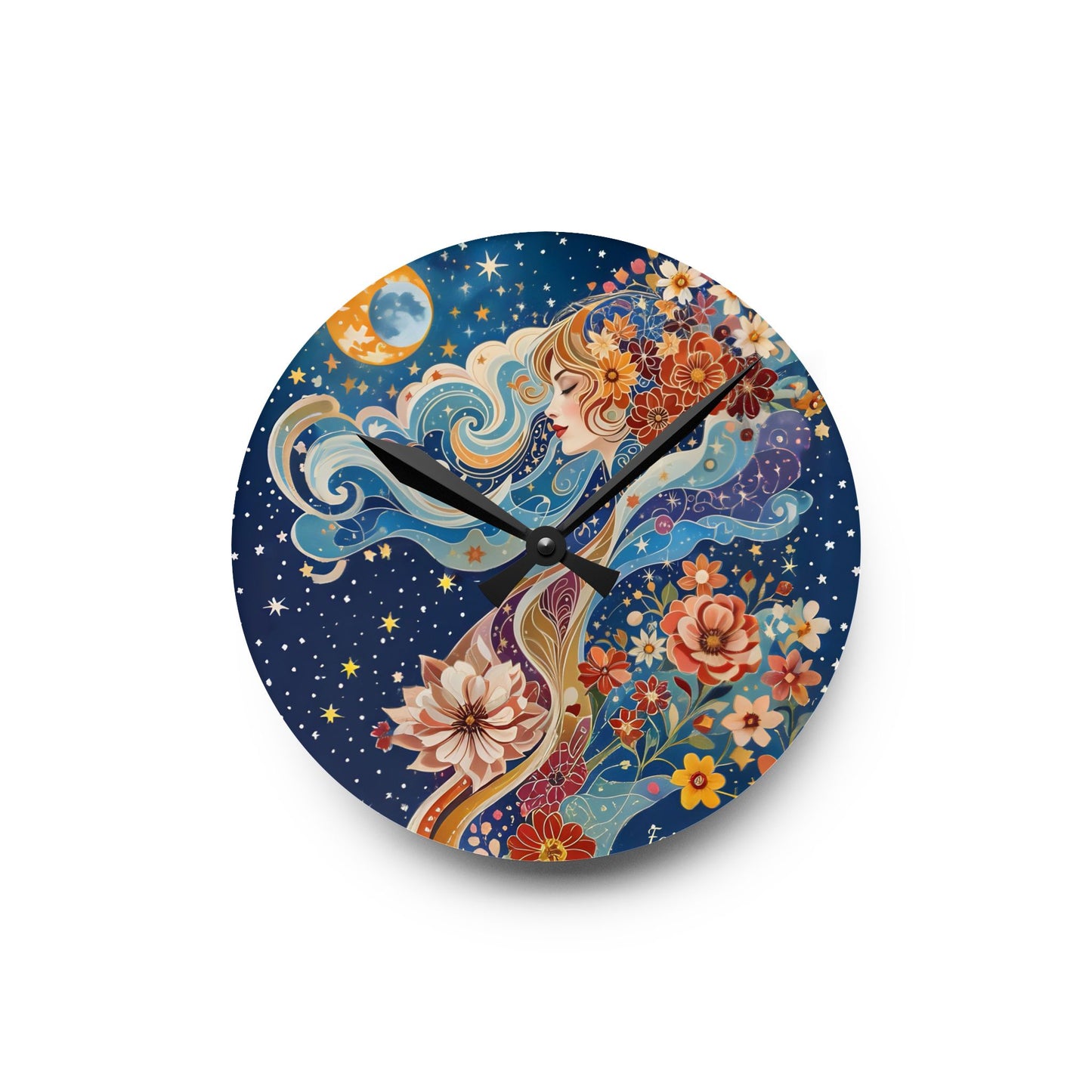 Celestial Mindfulness Acrylic Wall Clock