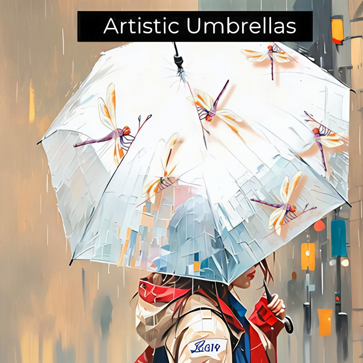 ARTISTIC UMBRELLAS /"Discover unique Artistic Umbrellas  - Semi-Automatic Foldable Travel Umbrellas at Fairy Hill Studio Where Art Meets Rain: Semi-Automatic Foldable Umbrellas at Fairyhill Studio"