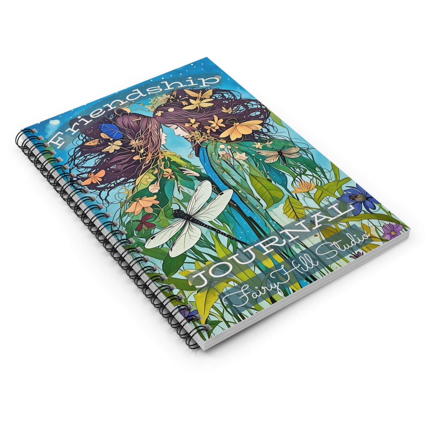 Spiral Notebook/Friendship Journal /FairyHill Studio Journal Ruled Line Journal