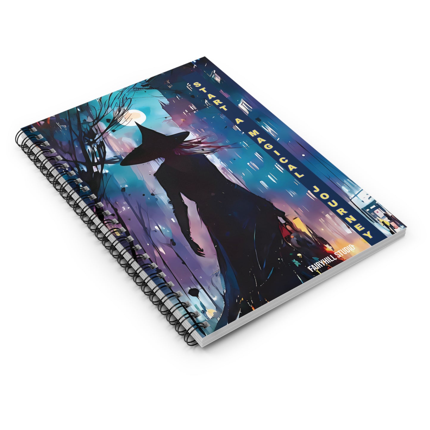 Spiral Notebook - 'Start a Magical Journey' Fairy Voices - Ruled Line