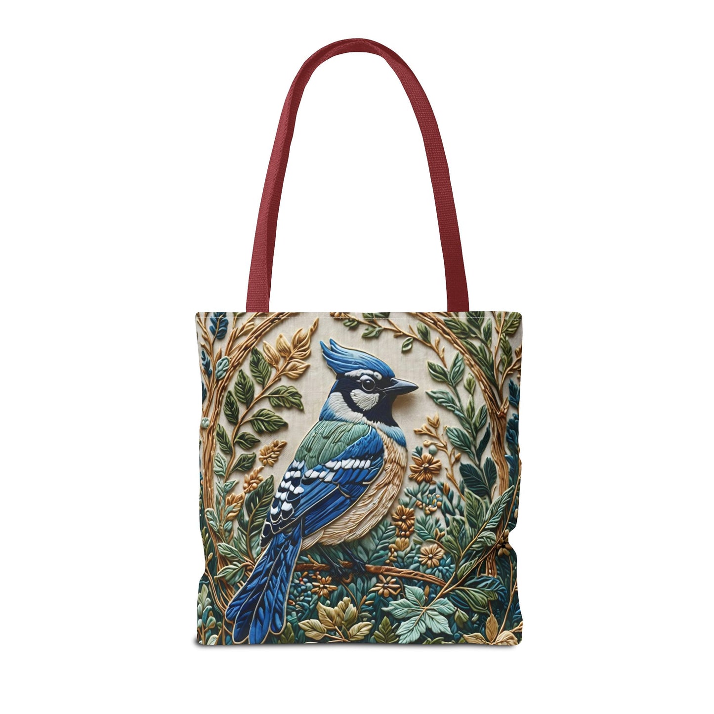Designer Tote Bag - Blue Jay Bird William Morris Inspired | Eco-Friendly Shopping Bag