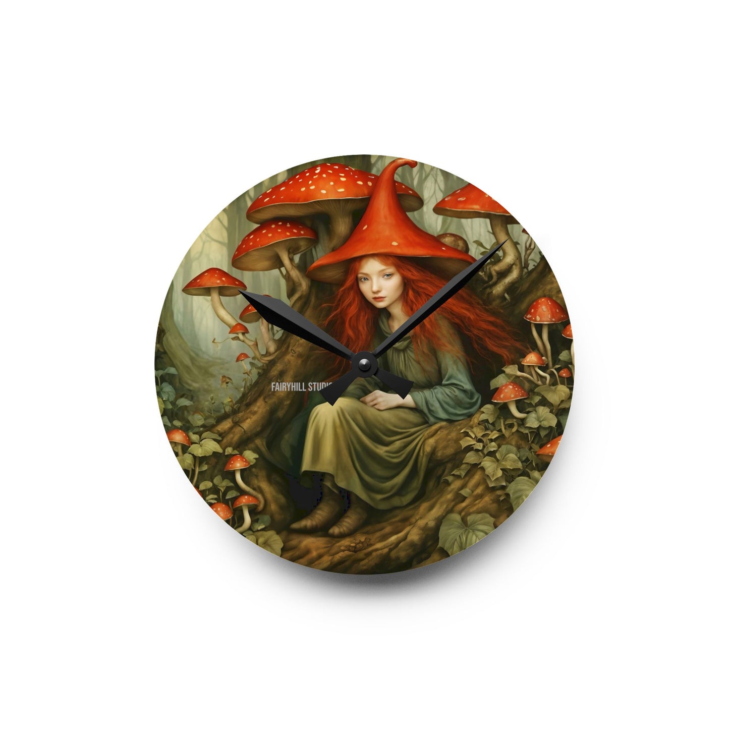 Acrylic Wall Clock - Dragonfly Meditation