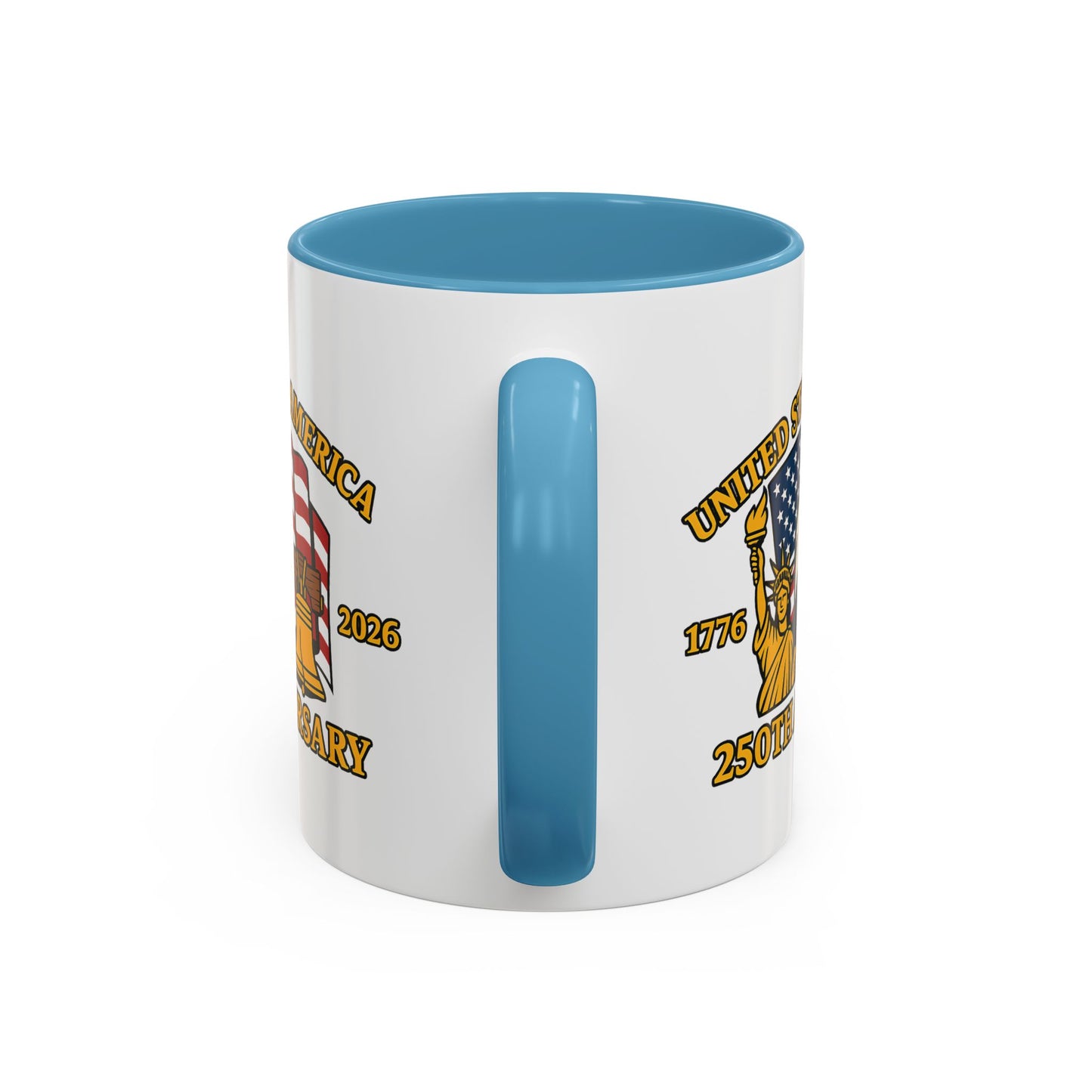 250th Anniversary USA Eagle Liberty Bell Accent Coffee Mug (11/15oz)