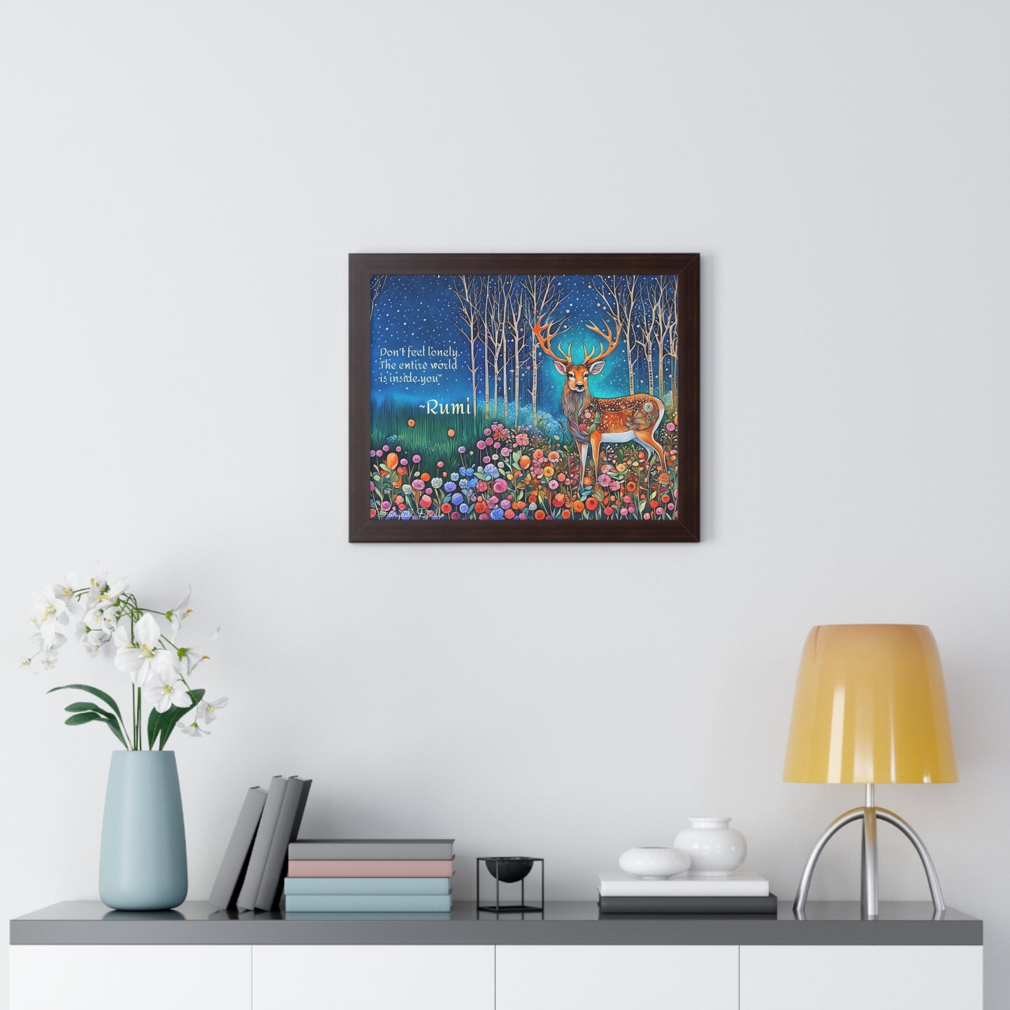 Majestic Boho Deer Framed Poster