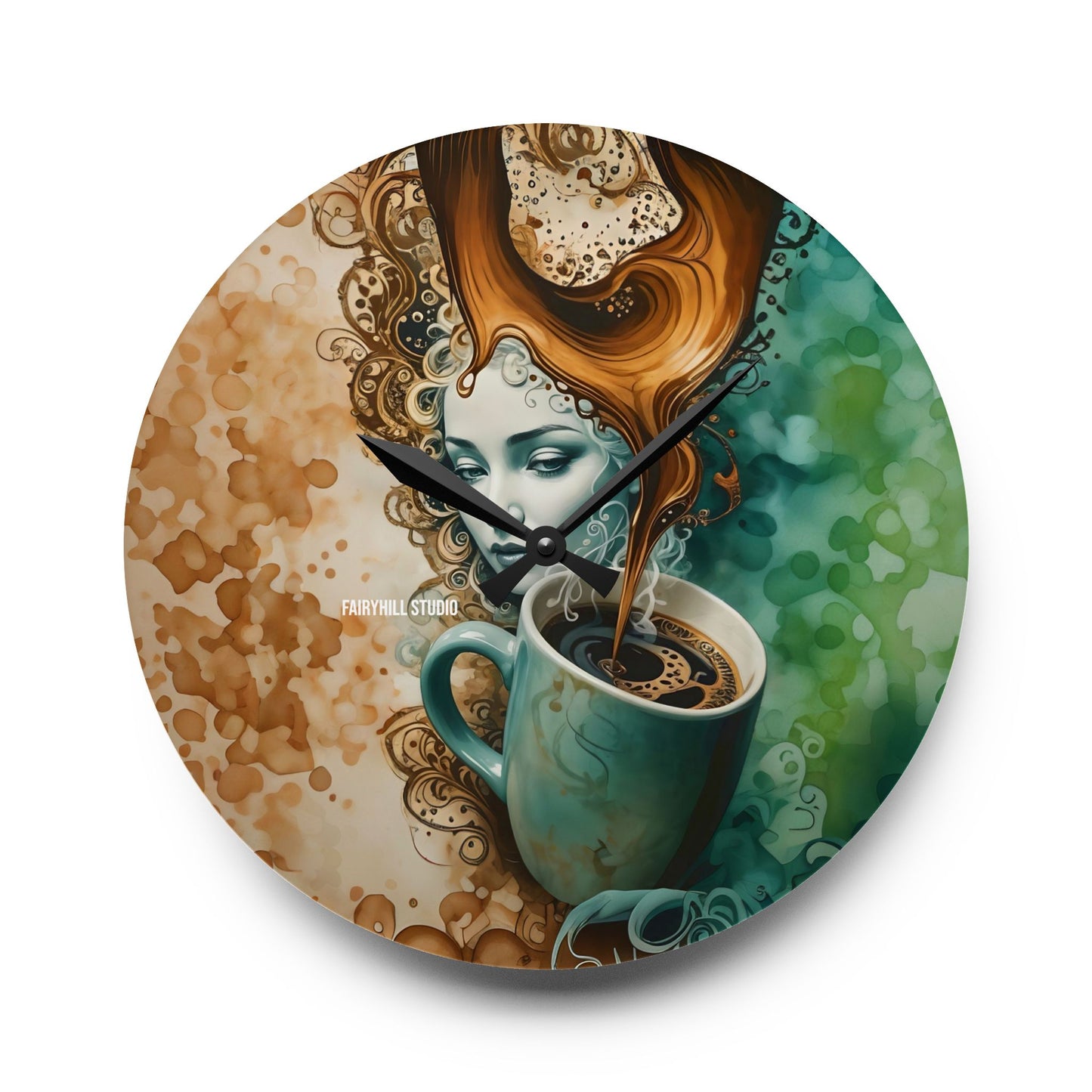 Wall Clock - Coffee Time /  Art Design