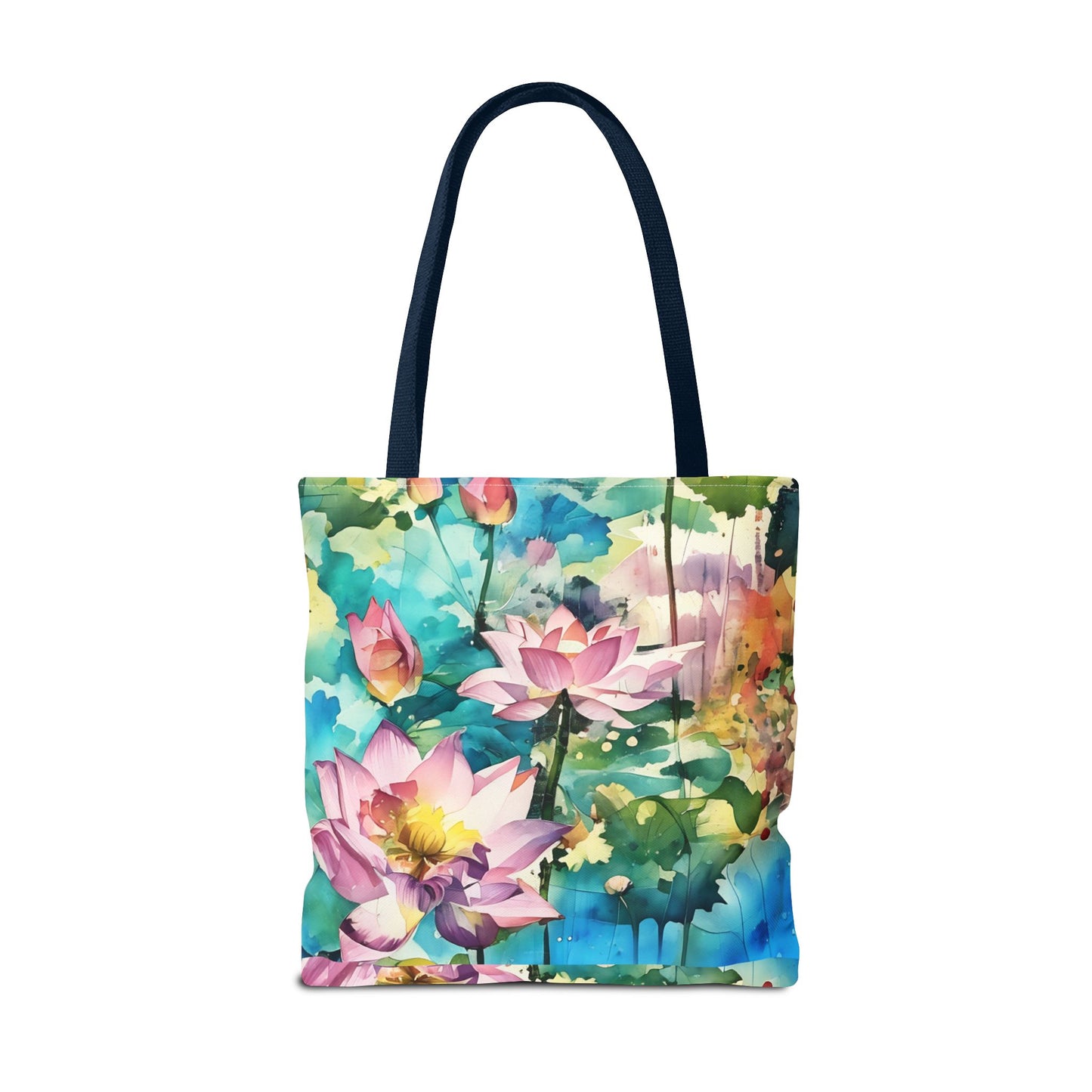 Tote Bag  with lotus flower art(AOP)