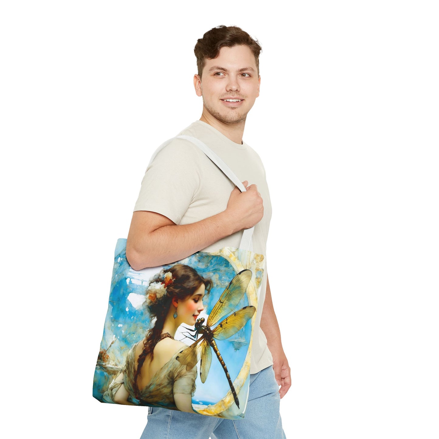 FairyHill Studio  Dragonfly whimsical Tote Bag (AOP)