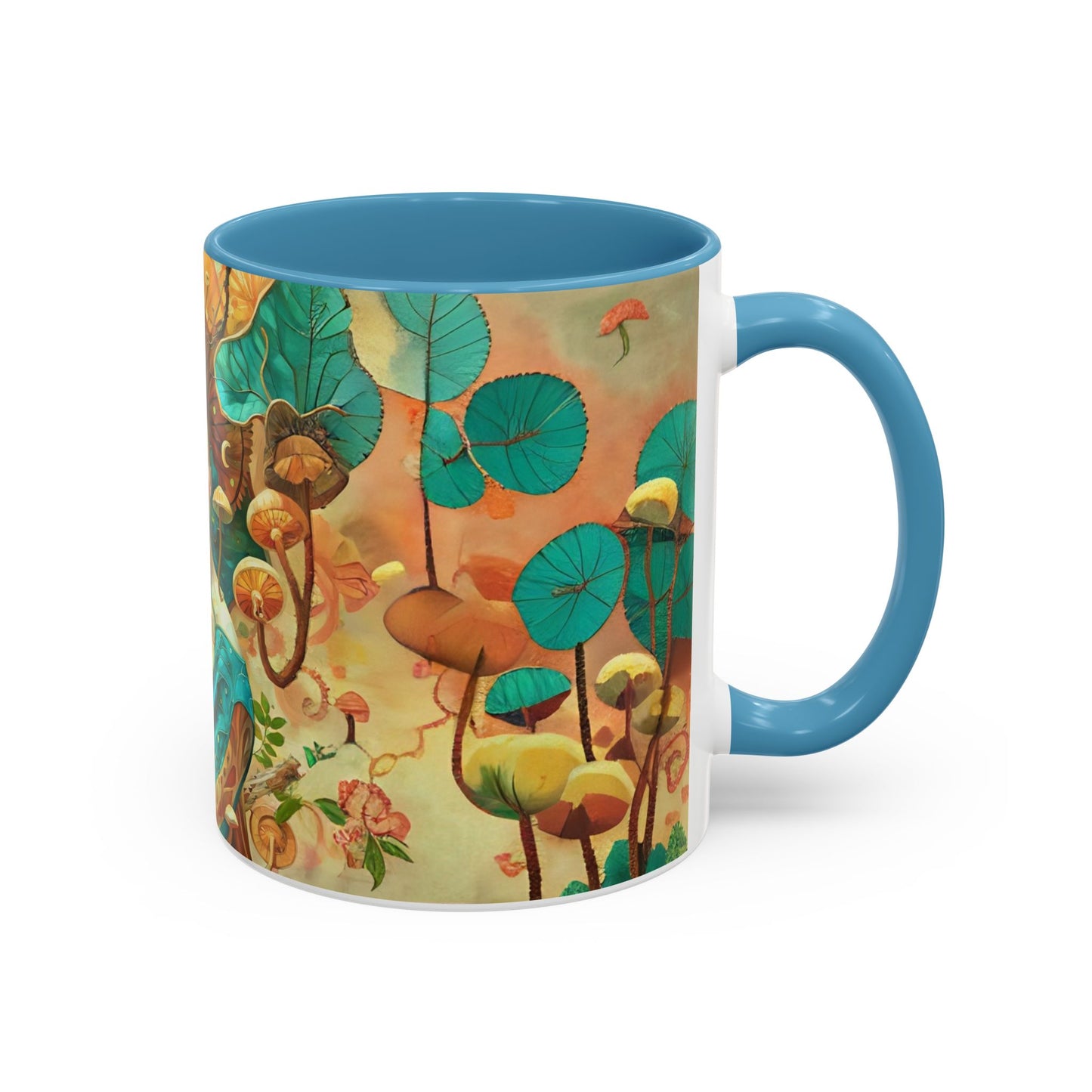 Mushroom Fairy Art-Themed Coffee Mug - 11 & 15oz Accent Mug for Musroom  Fsiry Lovers