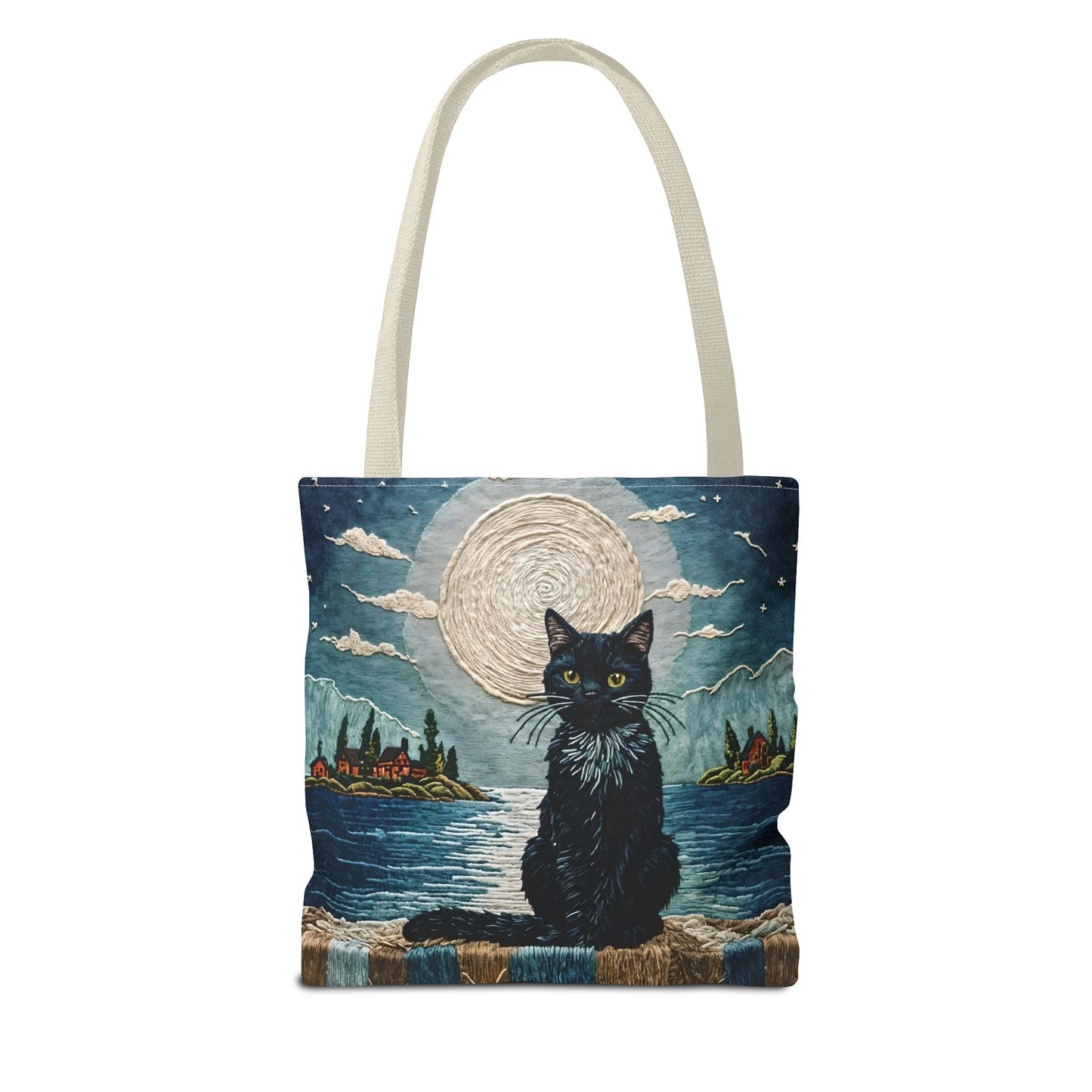 Black Cat Moonlight Tote Bag