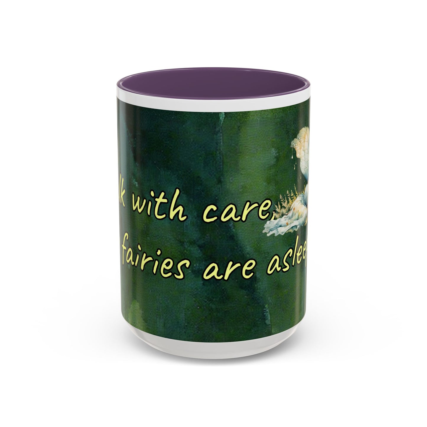 Sleeping Fairy -Themed Coffee Mug with a quote - 11 & 15oz Accent Mug for Fairy/coffee  Lovers