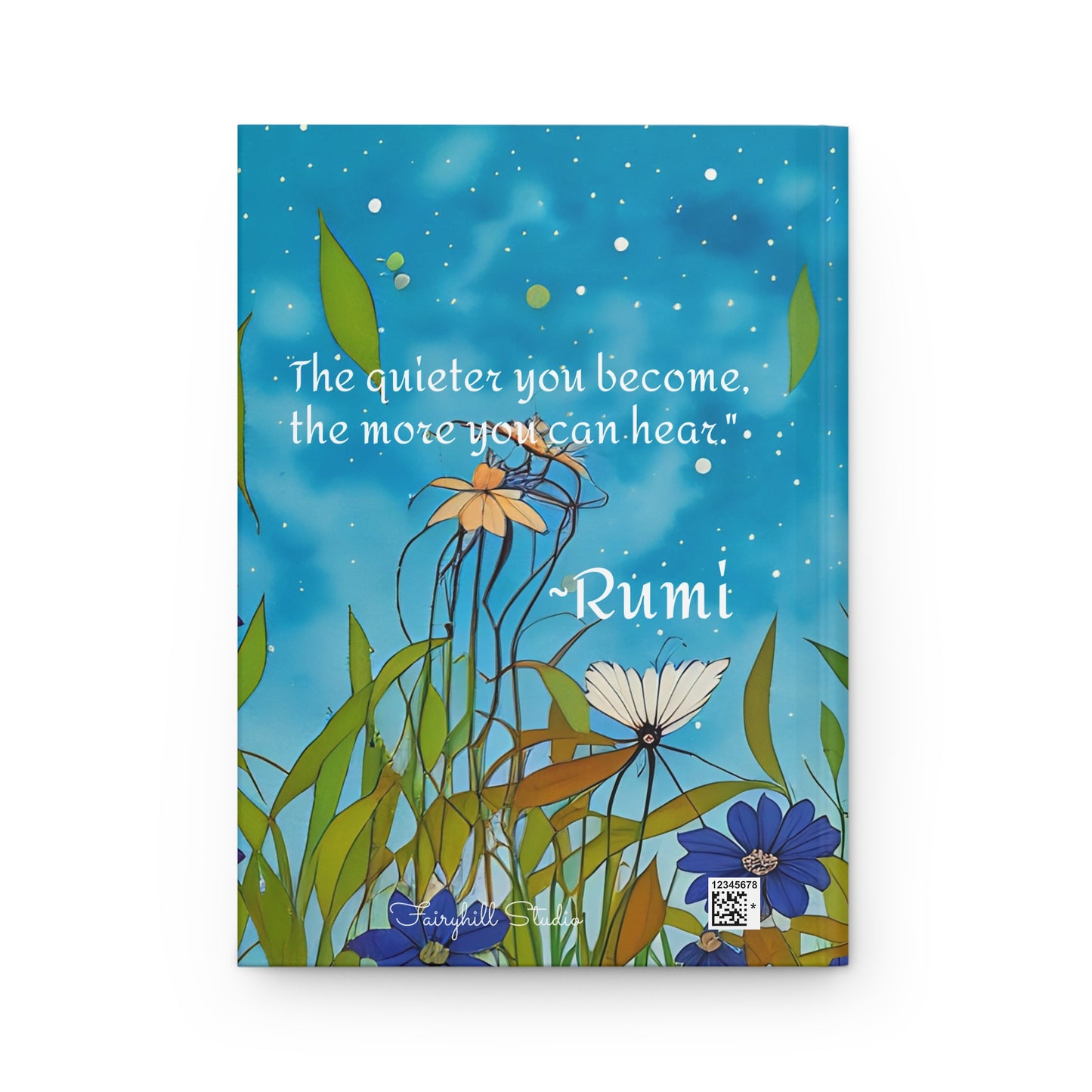 Hardcover Journal Matte - Rumi Spiritual Quote Journal Art by Fairyhill Studio