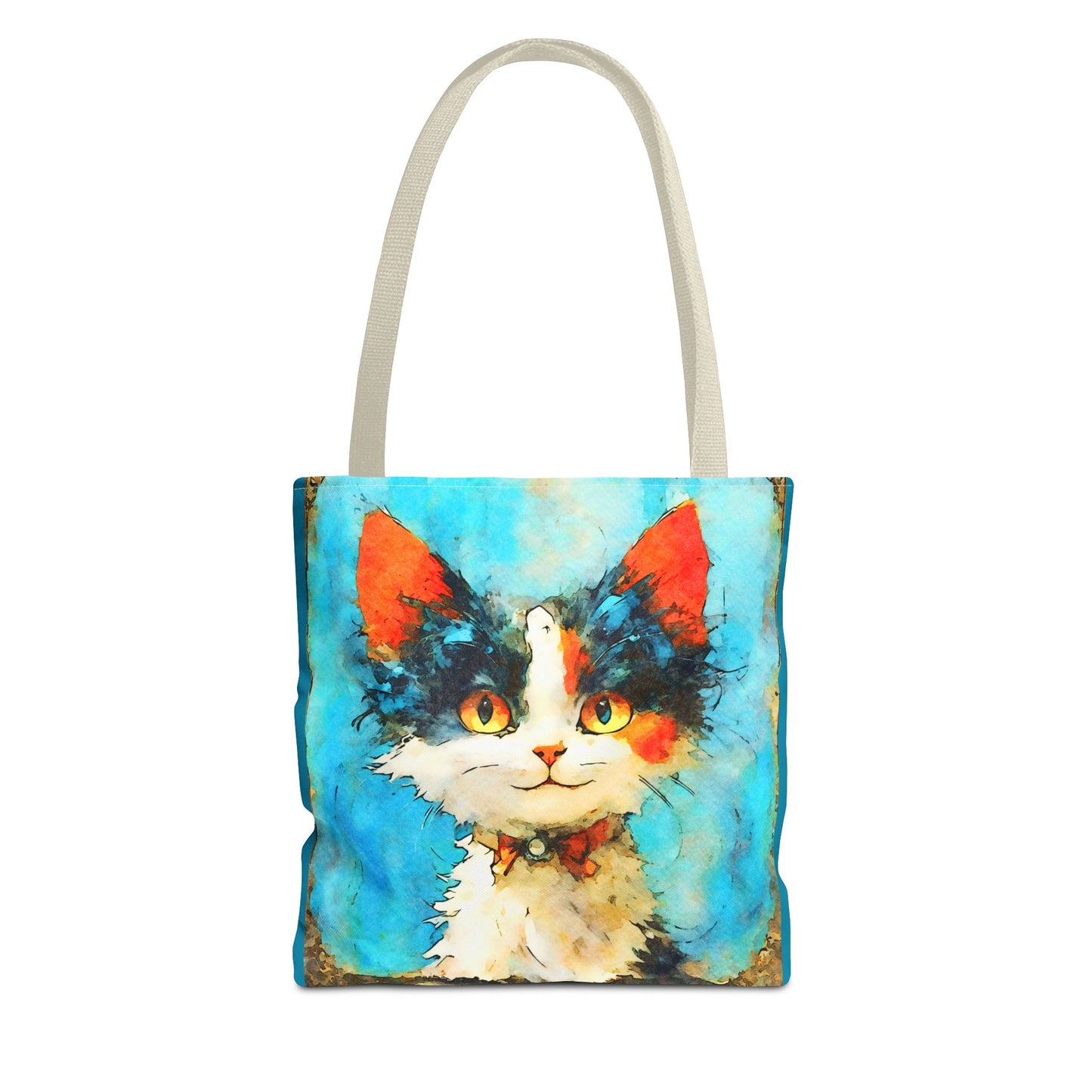 Colorful Cat Tote Bag by Fairyhill Studio