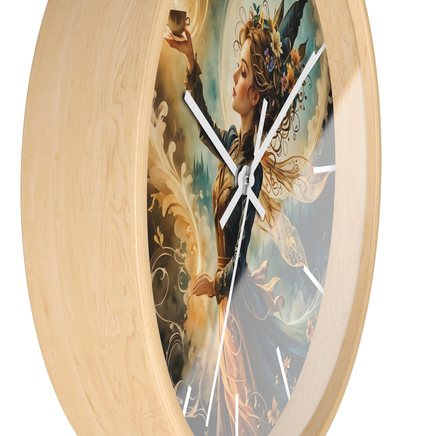 Artistic Fairy Wall Clock, Fantasy Home Decor, Unique Gift for Her, Enchanted Timepiece, Decorative Clock for Living Room