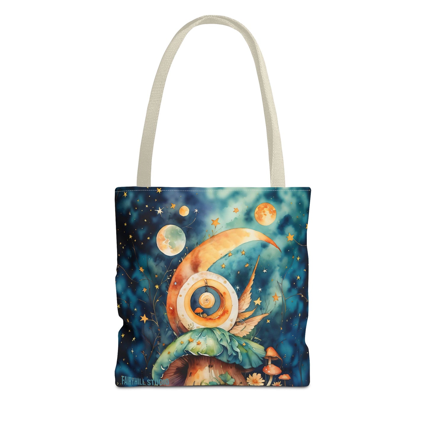 Canvas  Art Tote bag- Abstract Colorful Circle Universe