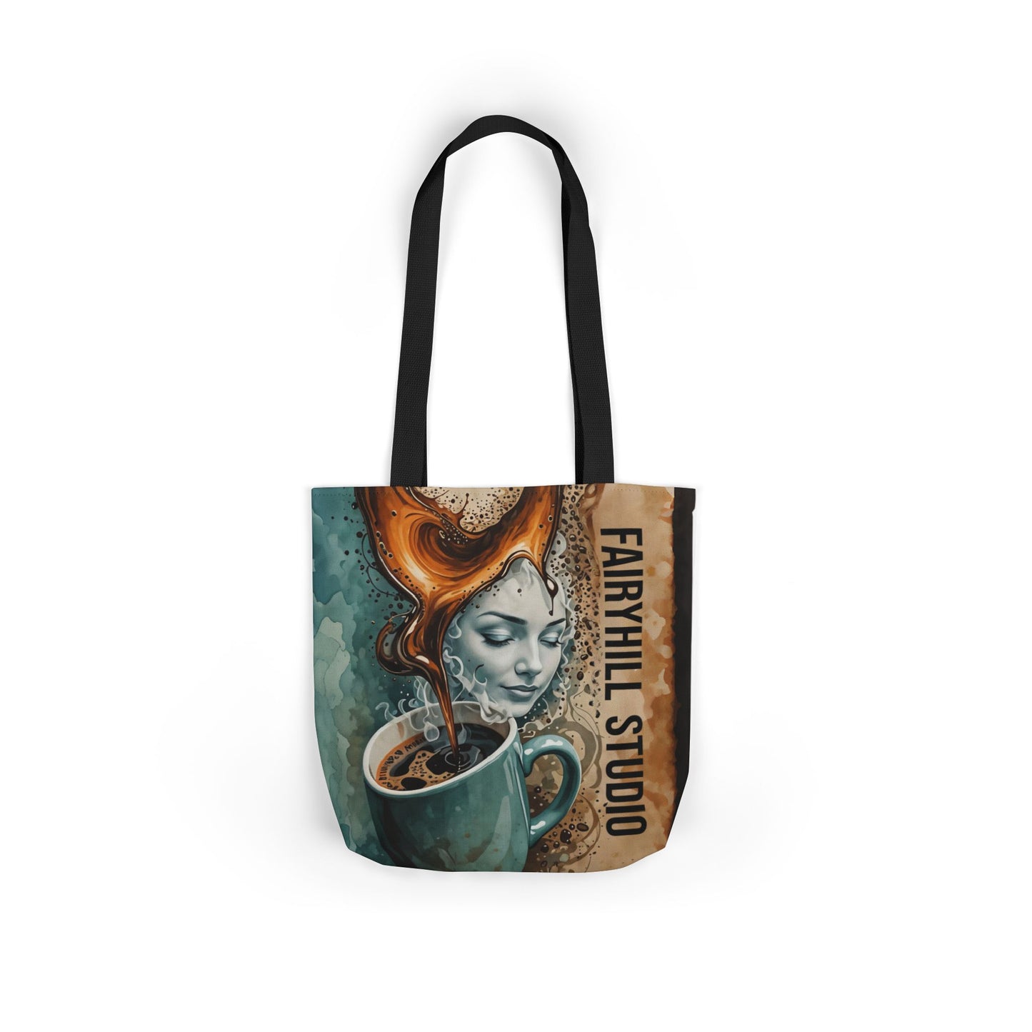 Morning Coffee Fairyhill studio Canvas Tote Bag - Perfect for Beach Days, Eco-Friendly Shopping, and Summer Fun!