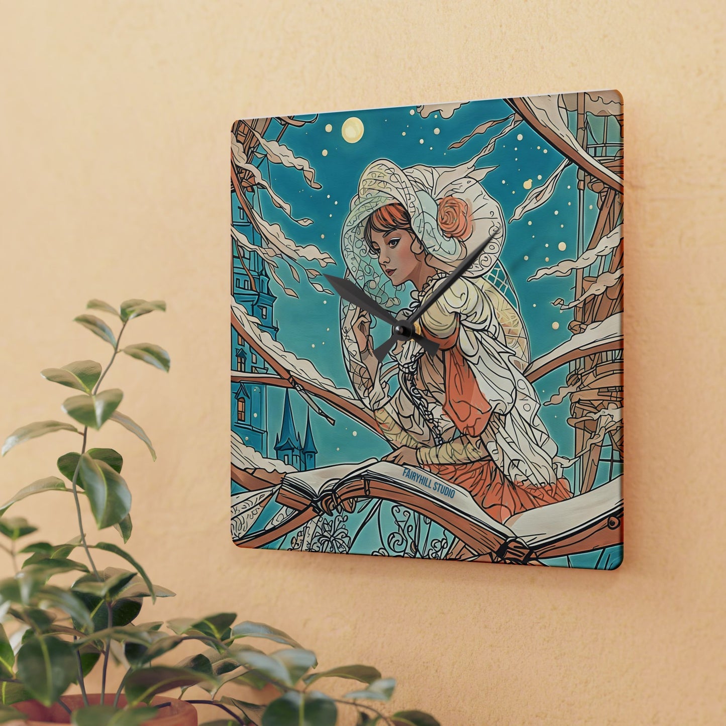 Acrylic Wall Clock - Snow Princess