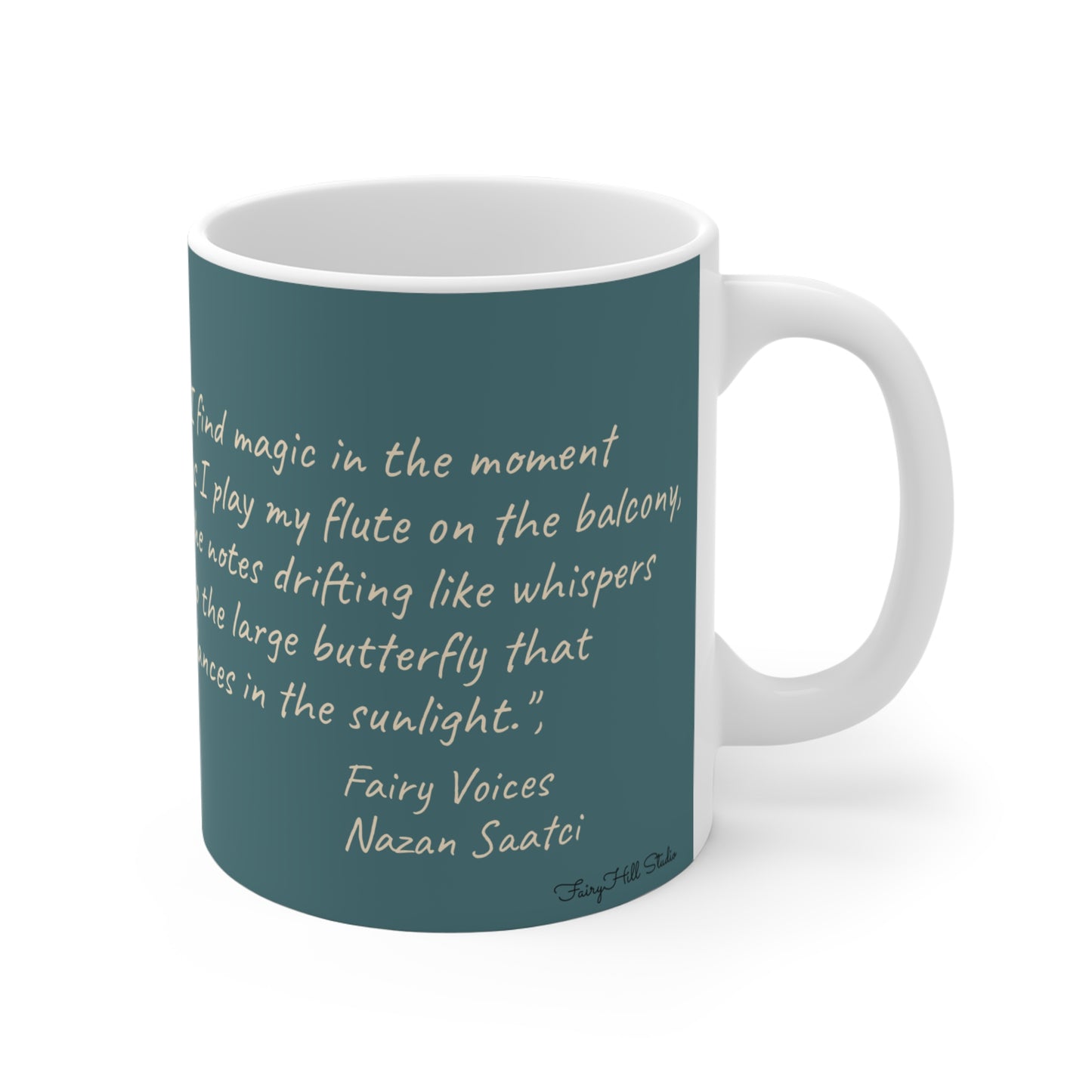 Mug 11oz Elegant Fairy Flute Inspirational Art by Fairy Voices /Nazan Saatci Art