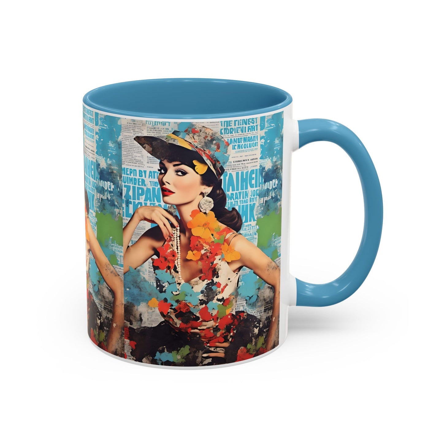 Coffee Mug Hollywood Movie Star Collage Colorful Art 11/15oz by Fairyhill Studio