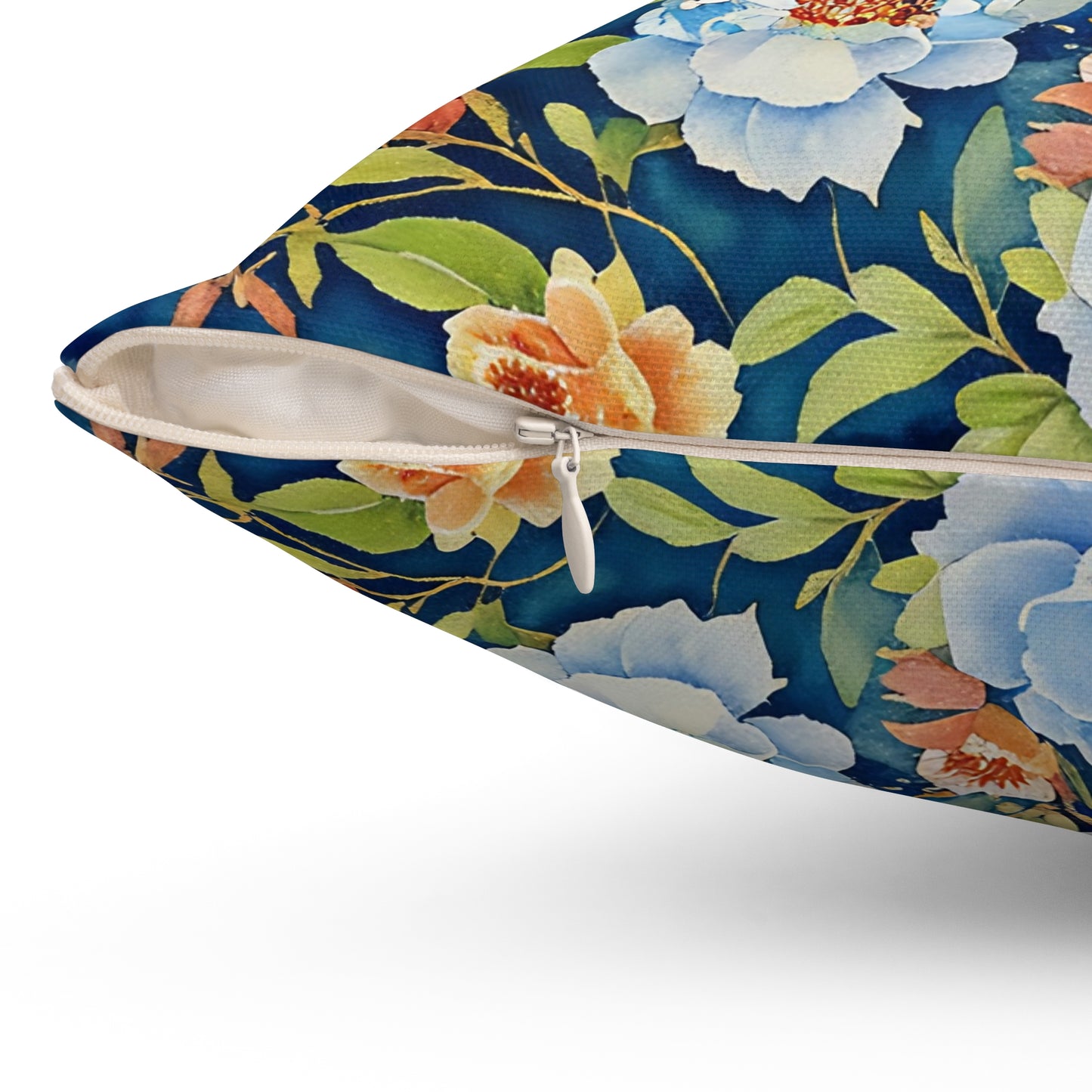 Paisley flowers Square Pillow -  by Fairyhill Studio
