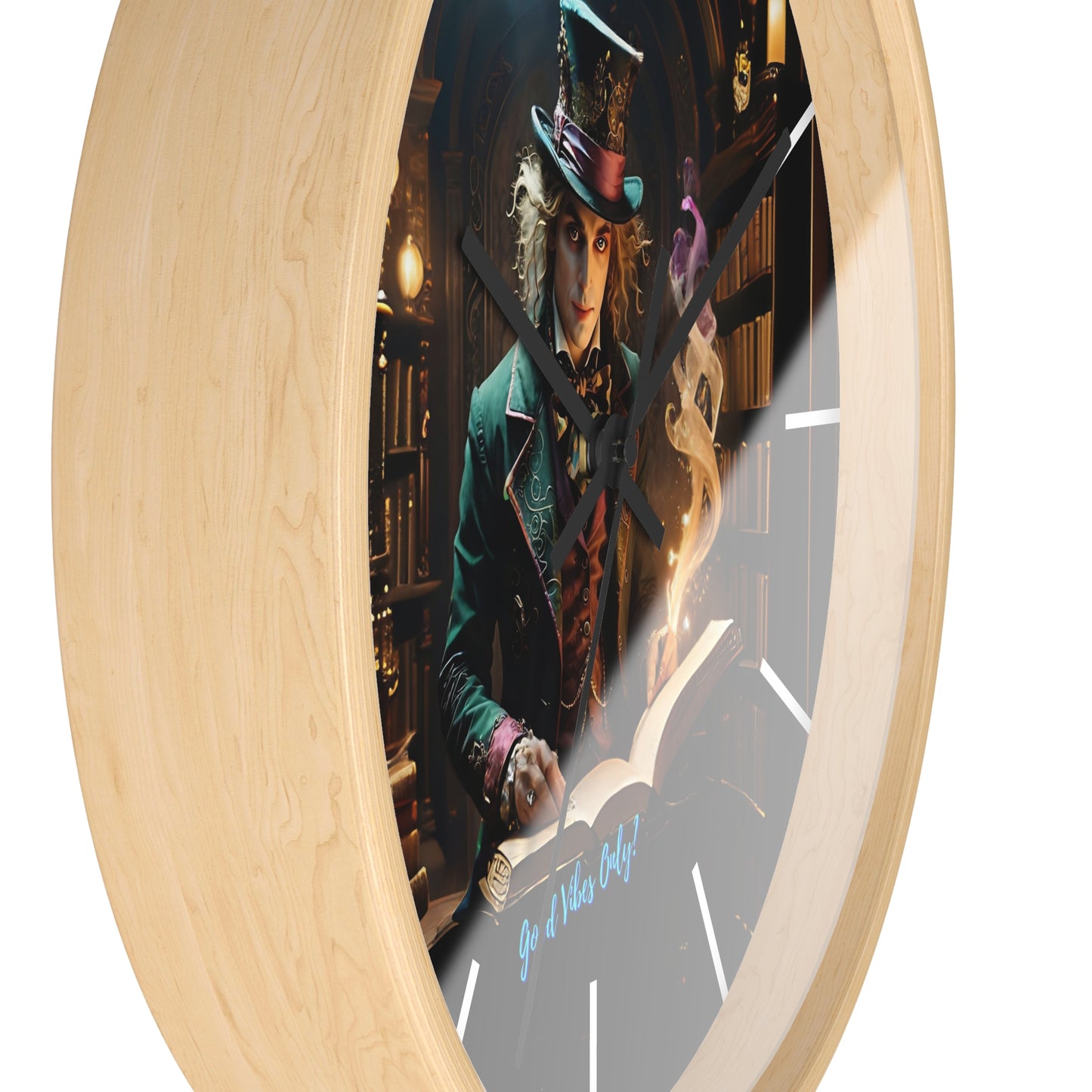 Fairy Hill Studio" Good Vibes Only"  Wall Clock