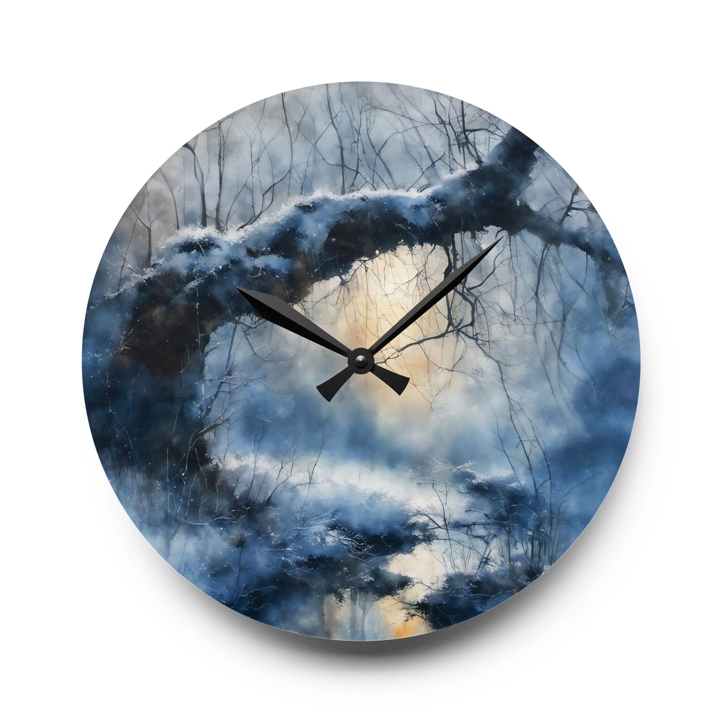 Winter Scene Wall Clock - Acrylic
