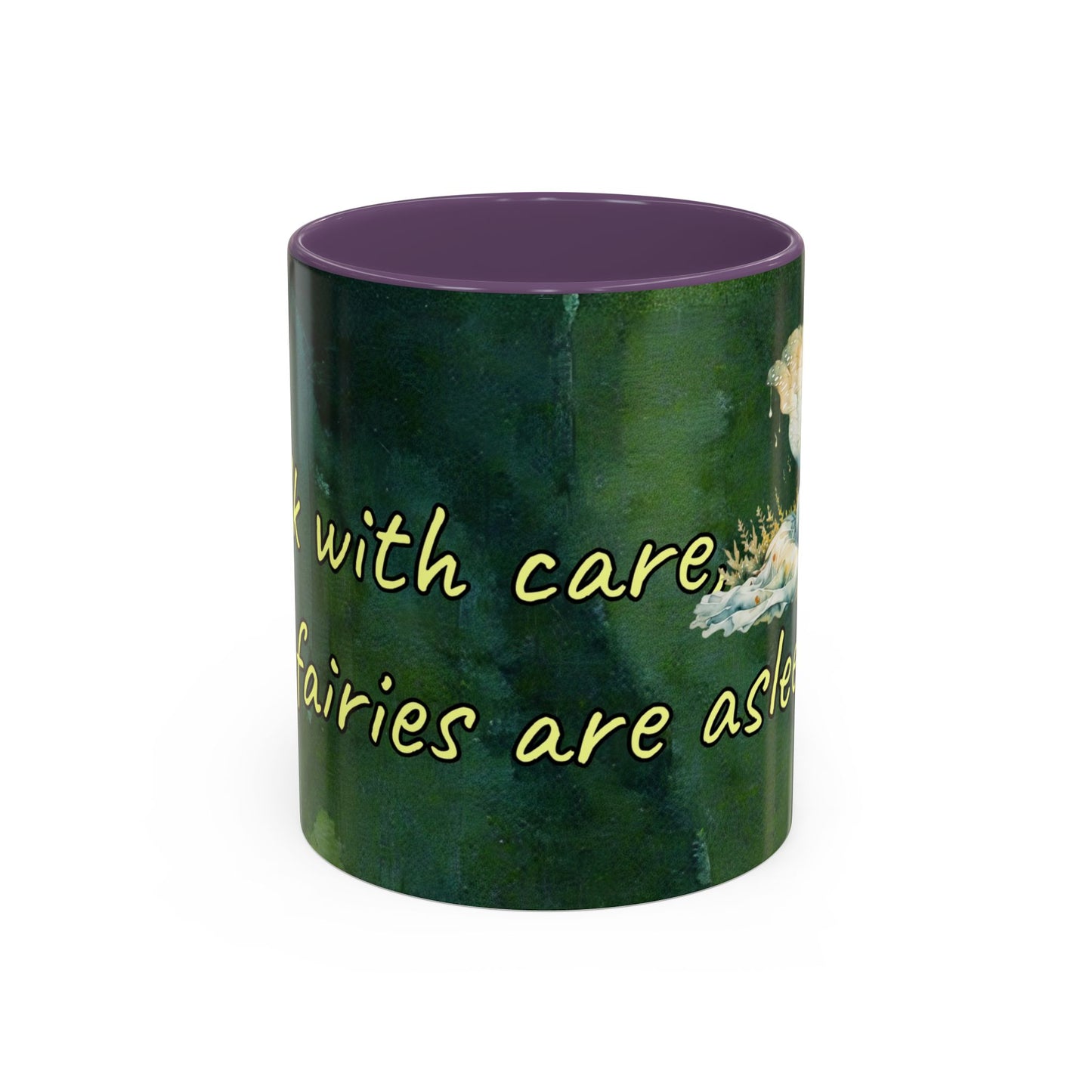 Sleeping Fairy -Themed Coffee Mug with a quote - 11 & 15oz Accent Mug for Fairy/coffee  Lovers