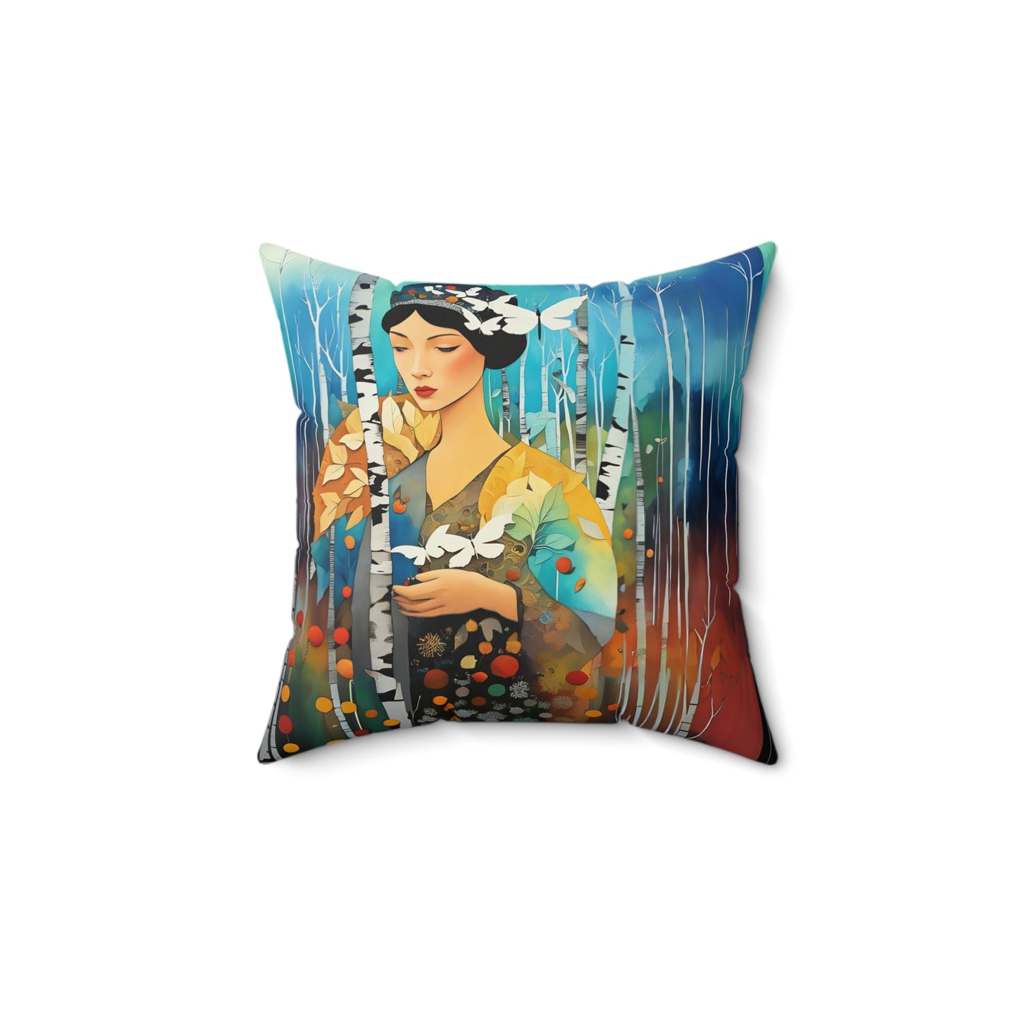 Spun Polyester Square buttefly Pillow